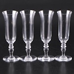 Baccarat "Provence" Clear Crystal Champagne Flutes, Mid to Late 20th Century