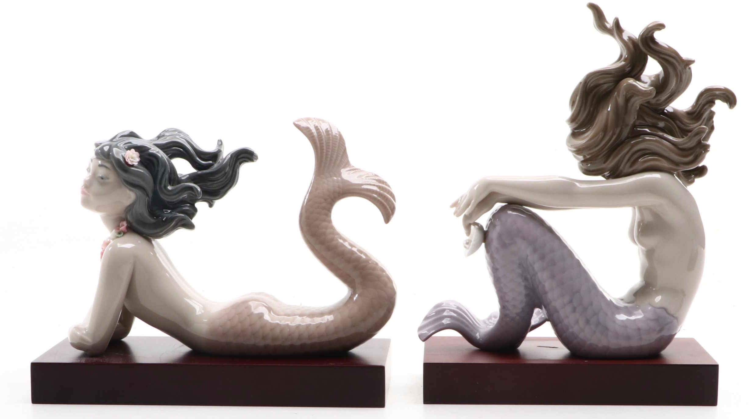 Lladró Porcelain Mermaid Figurines Designed by José Puche