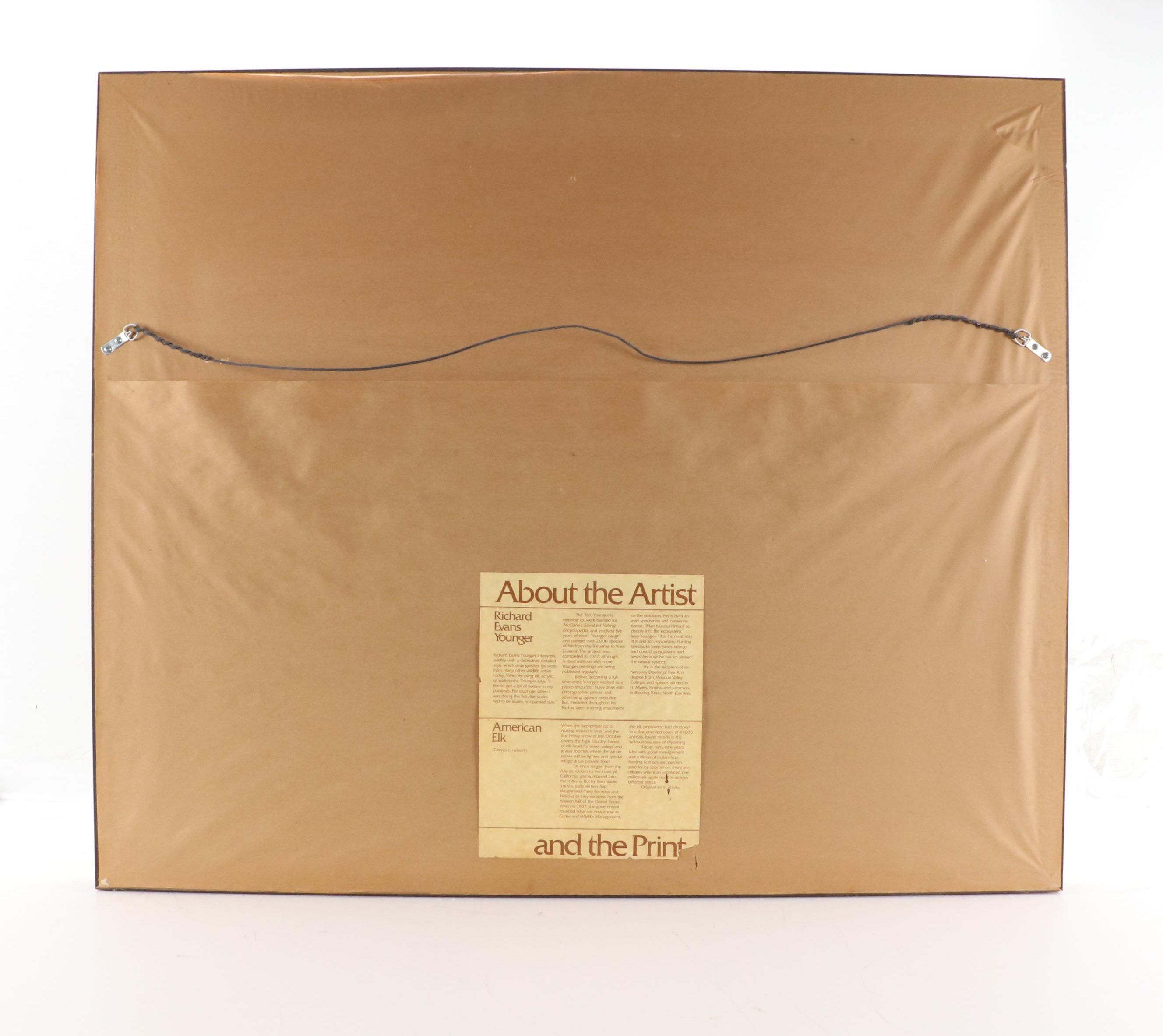 Richard Evans Younger Offset Lithograph "American Elk"