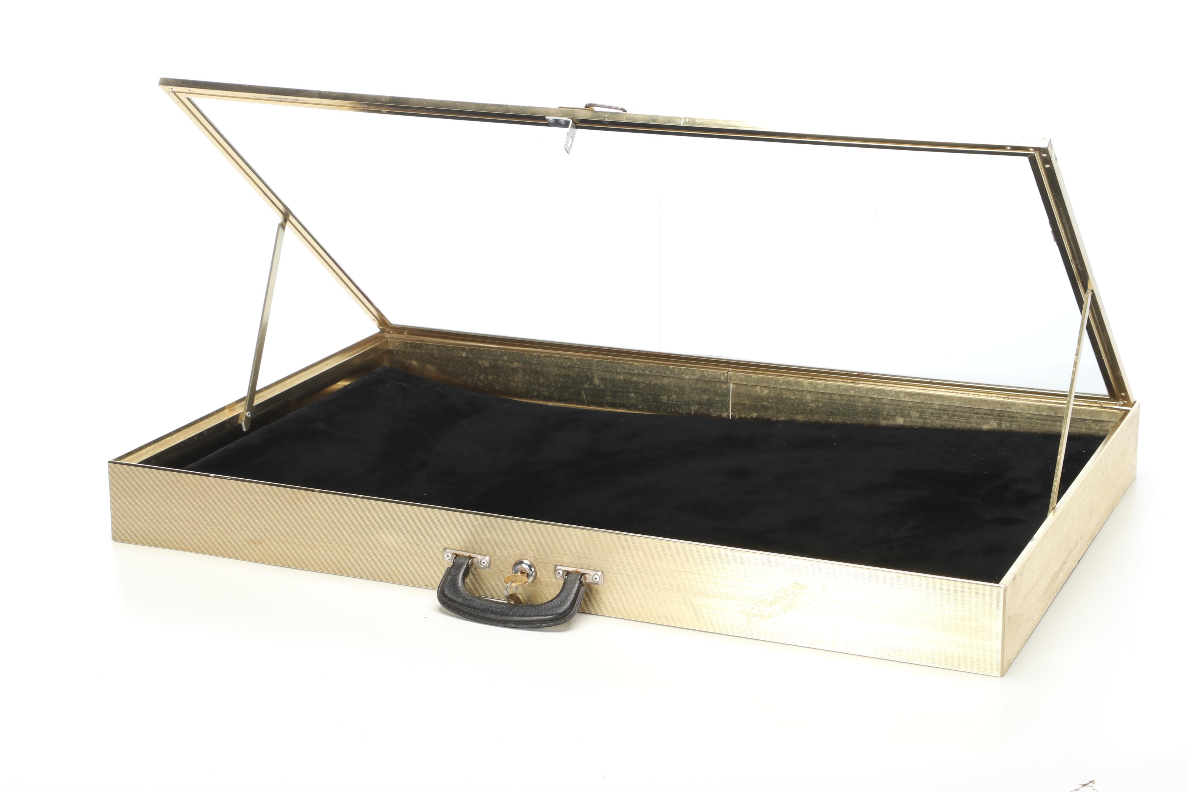 Allstate Mfg. Co. Metal Glass Top Portable Display Case