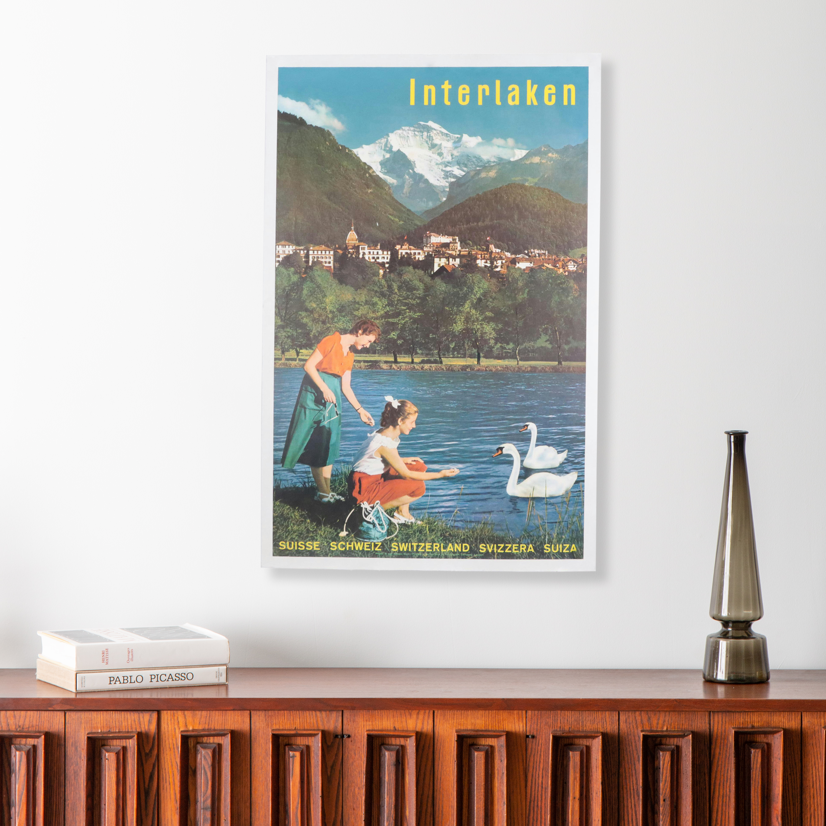 Swiss Tourism Poster After H. von Allmen "Interlaken"