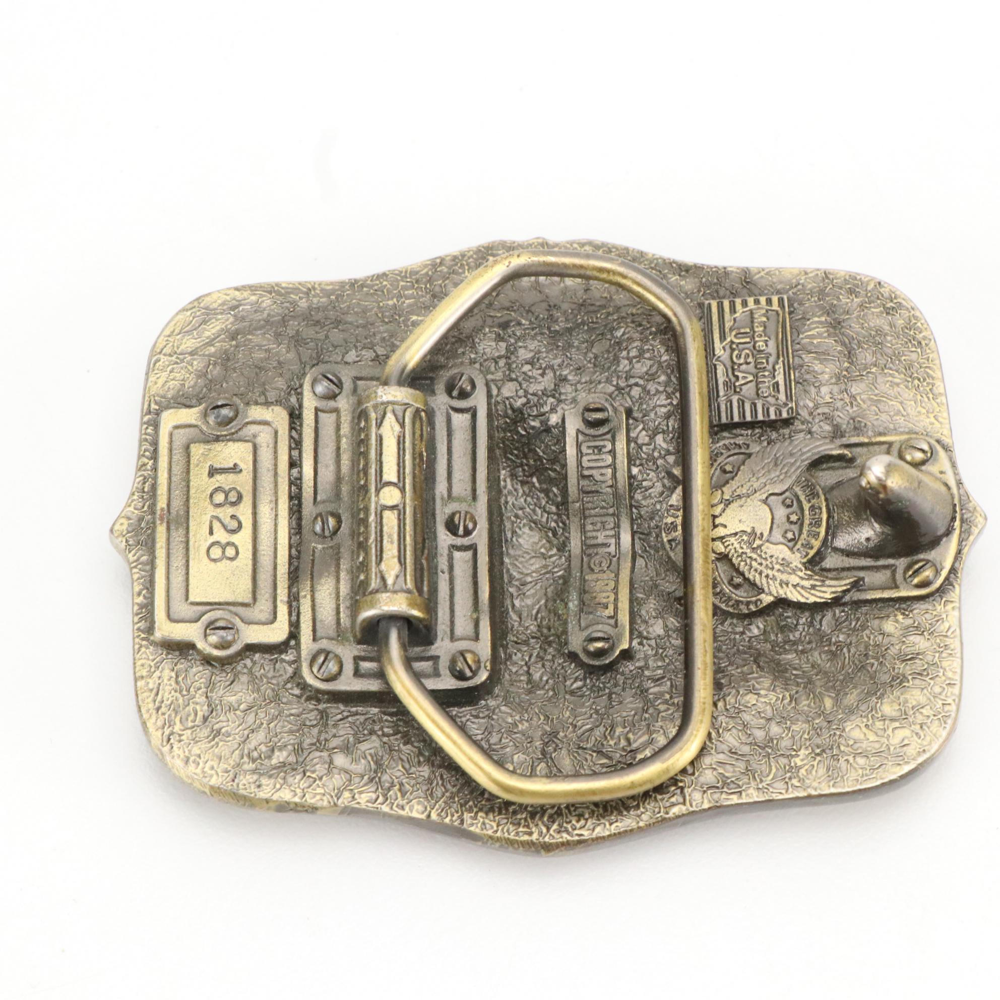 Daisy Red Ryder Copper Finish Belt Buckle and Other Belt Buckles with Wooden Box