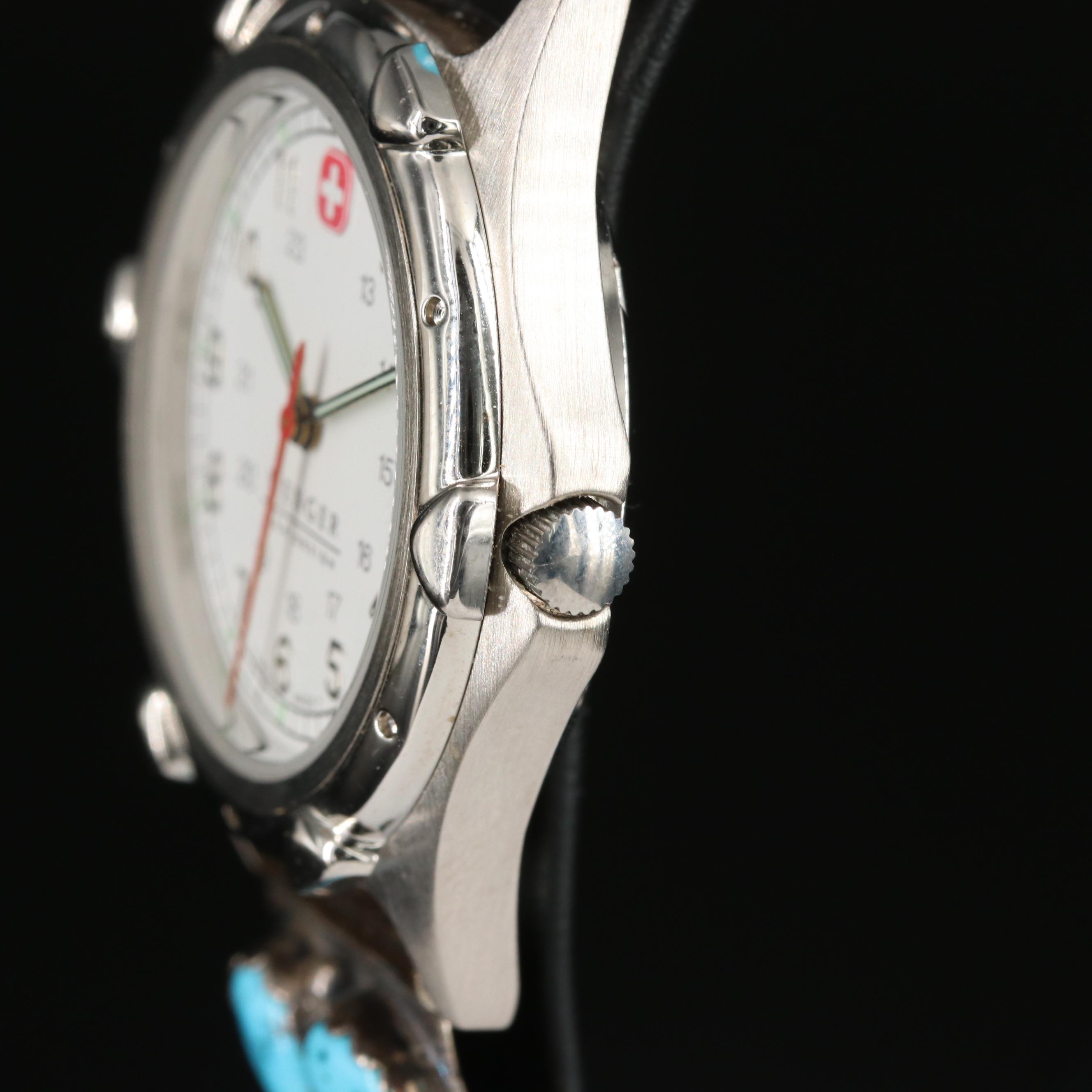 Wenger SAK Design Quartz Watch with Turquoise and Sterling