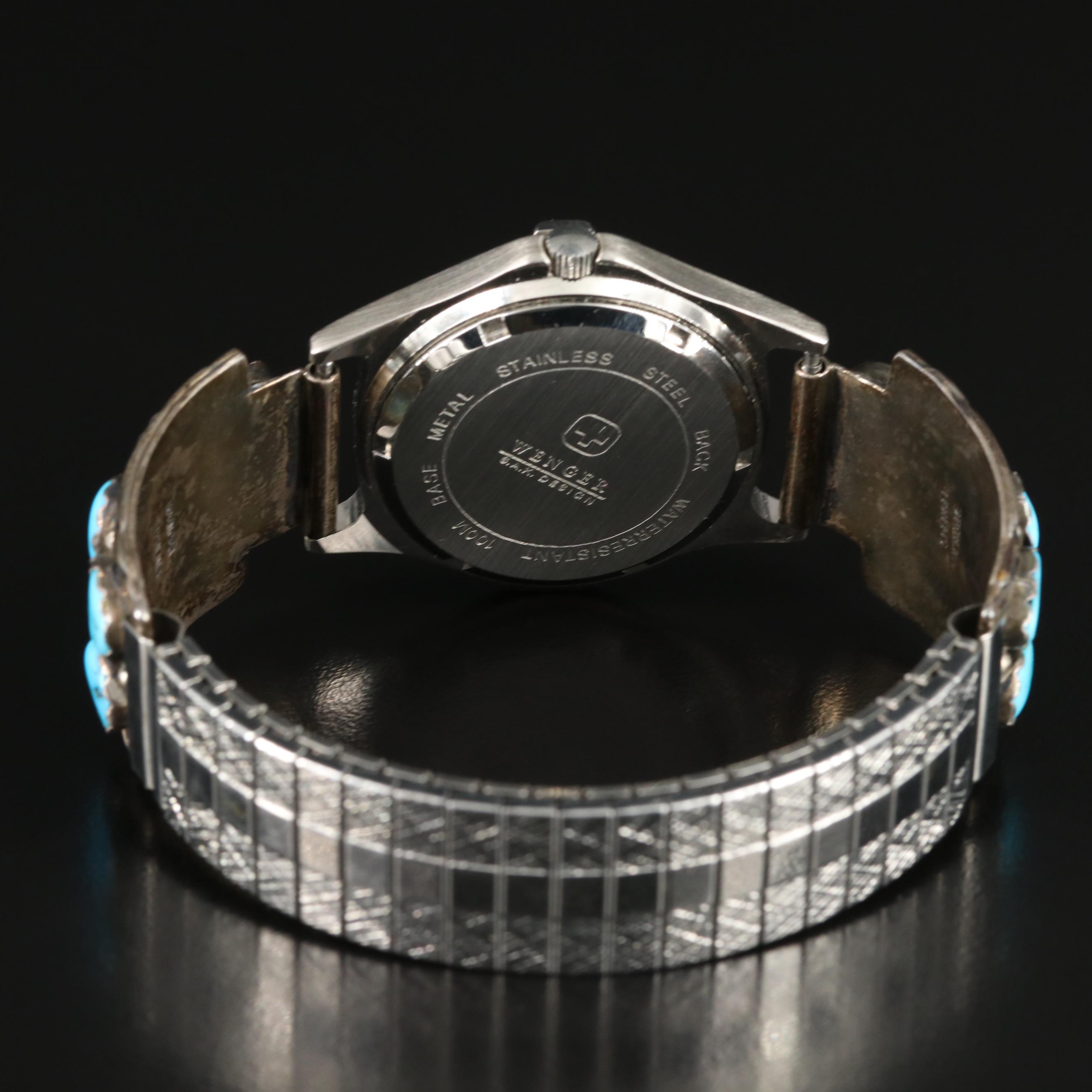 Wenger SAK Design Quartz Watch with Turquoise and Sterling