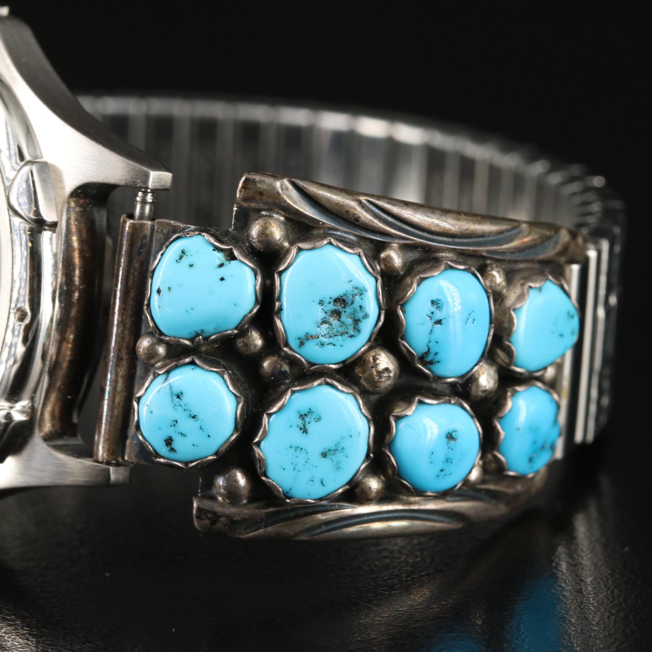 Wenger SAK Design Quartz Watch with Turquoise and Sterling