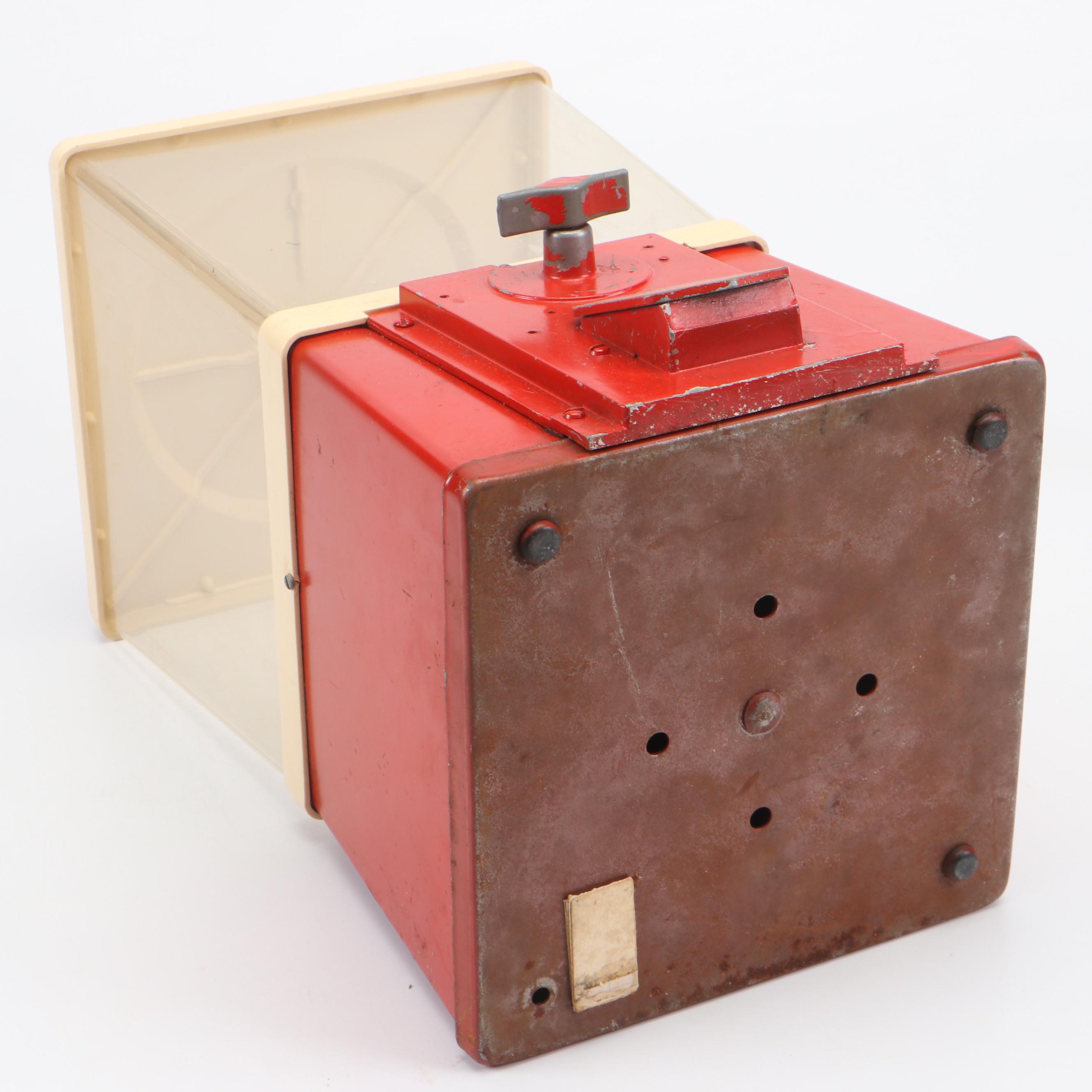 Coin Operated Painted Cast Iron Candy Gumball Dispenser