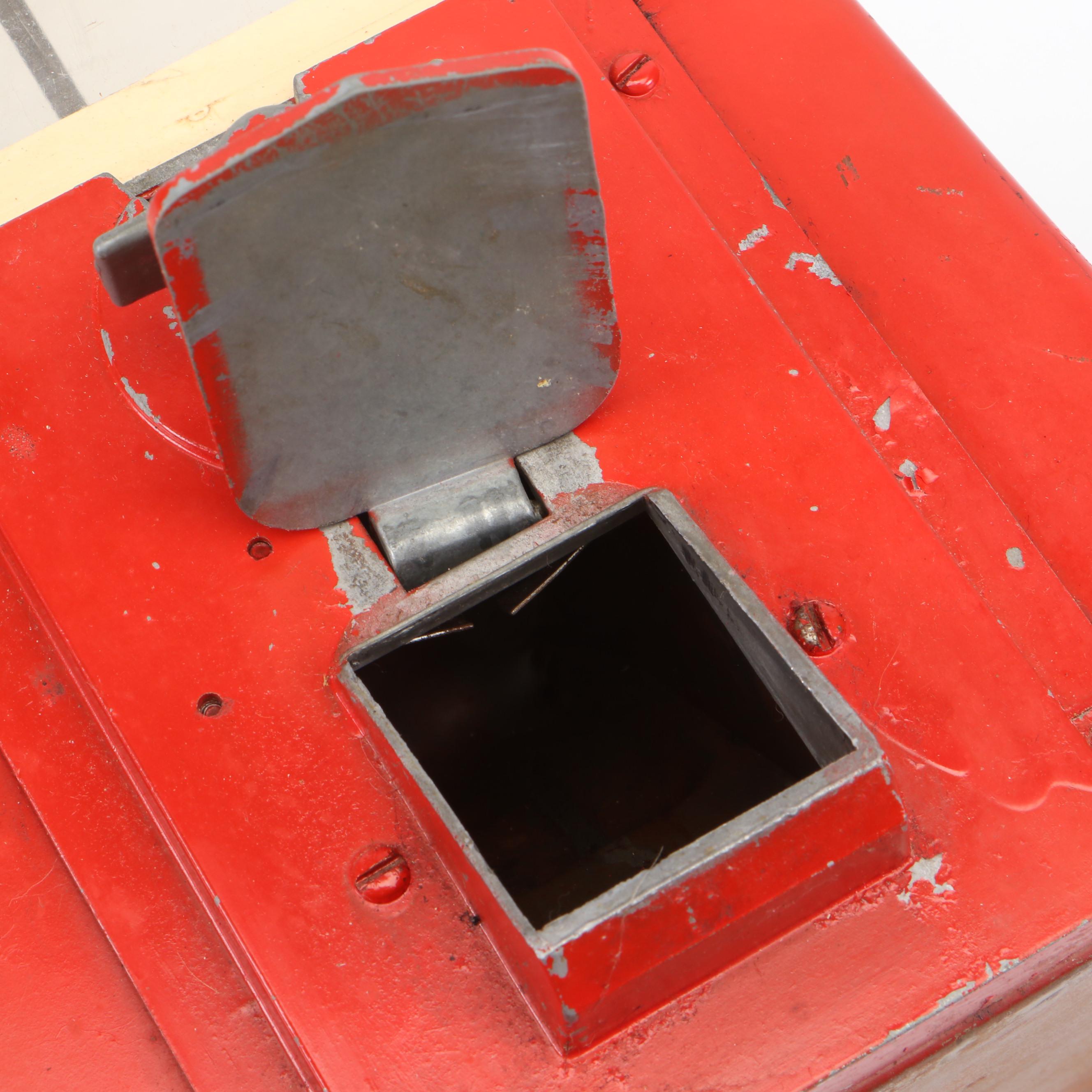 Coin Operated Painted Cast Iron Candy Gumball Dispenser