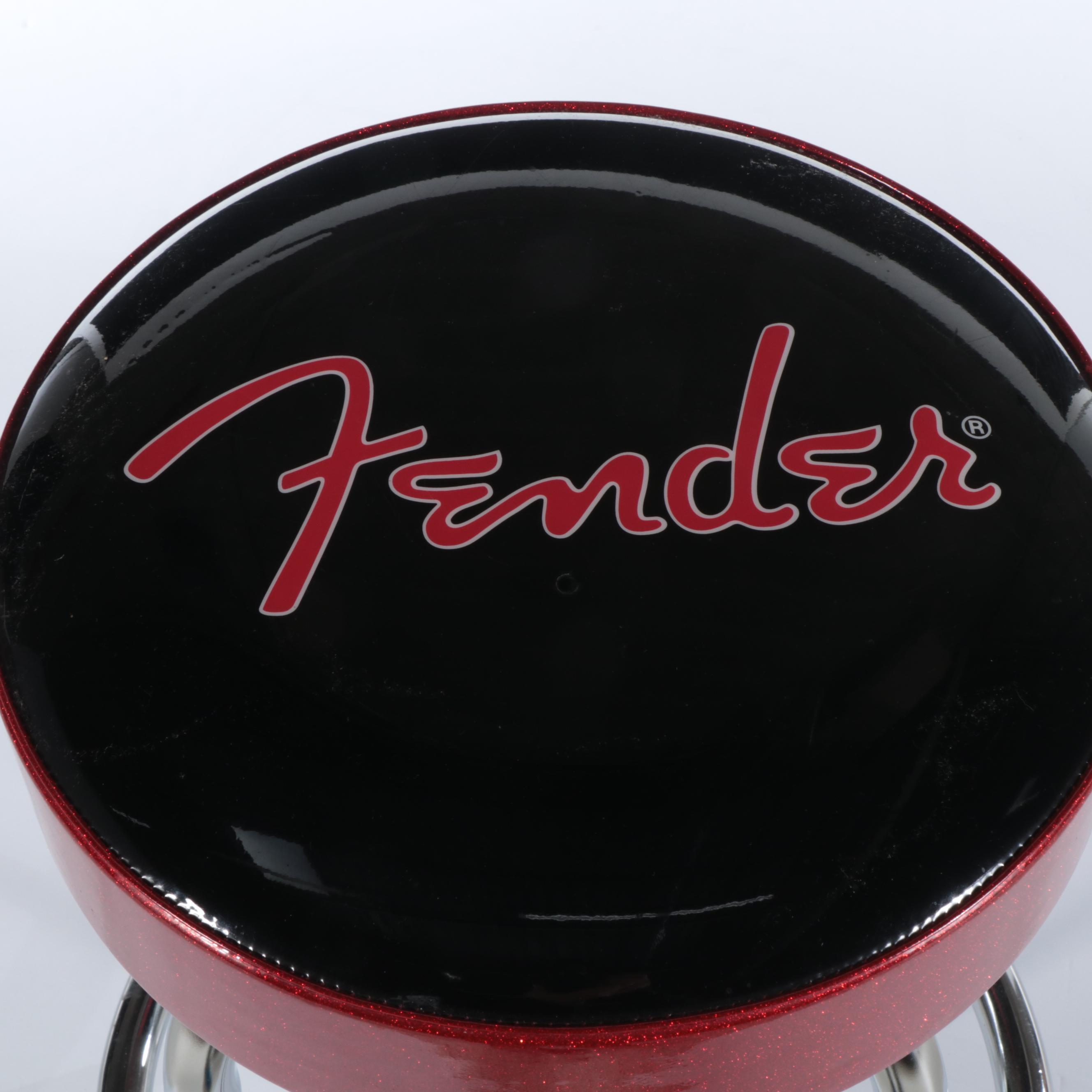 Fender Vinyl and Chromed Metal Stool