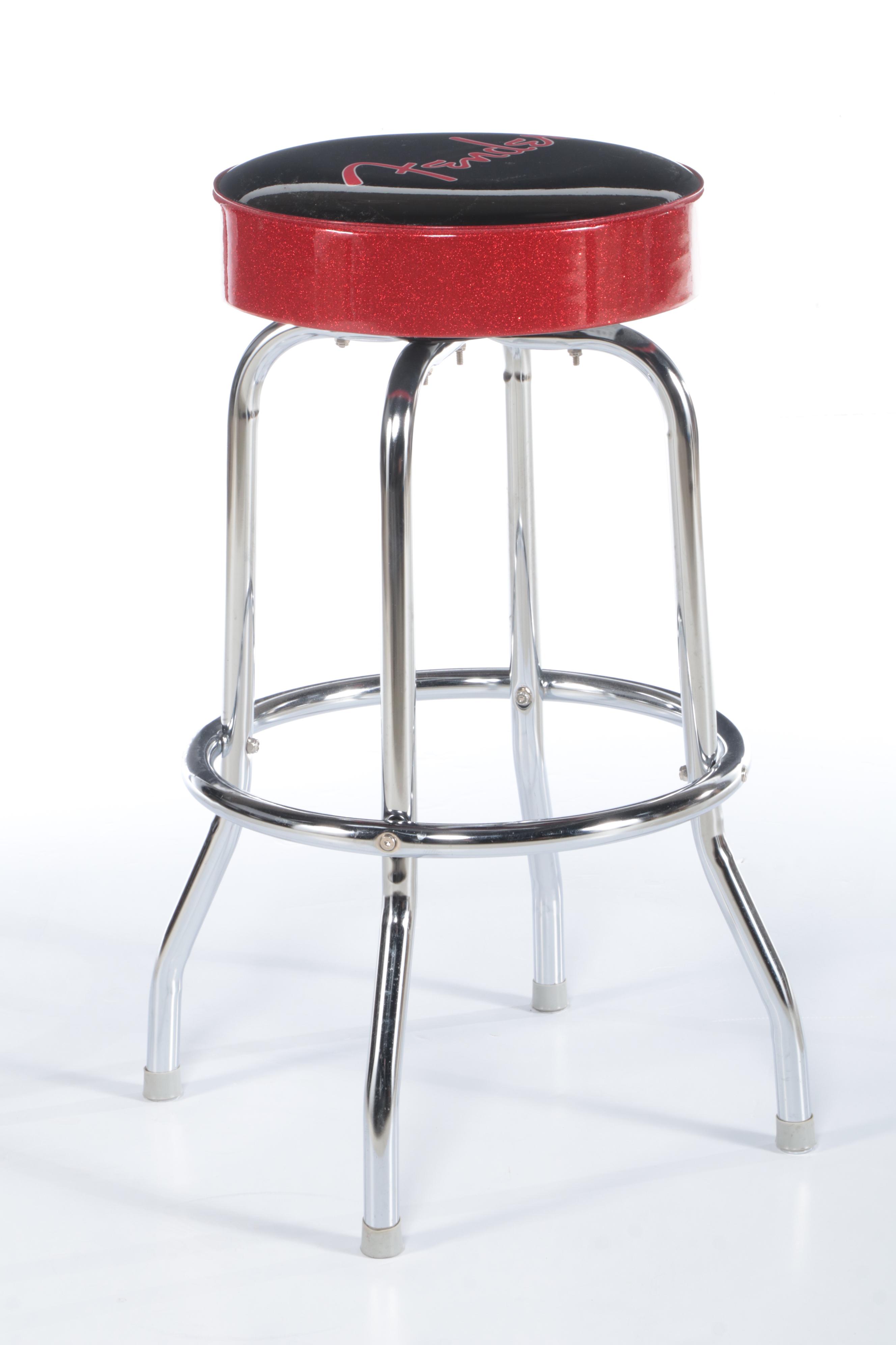 Fender Vinyl and Chromed Metal Stool