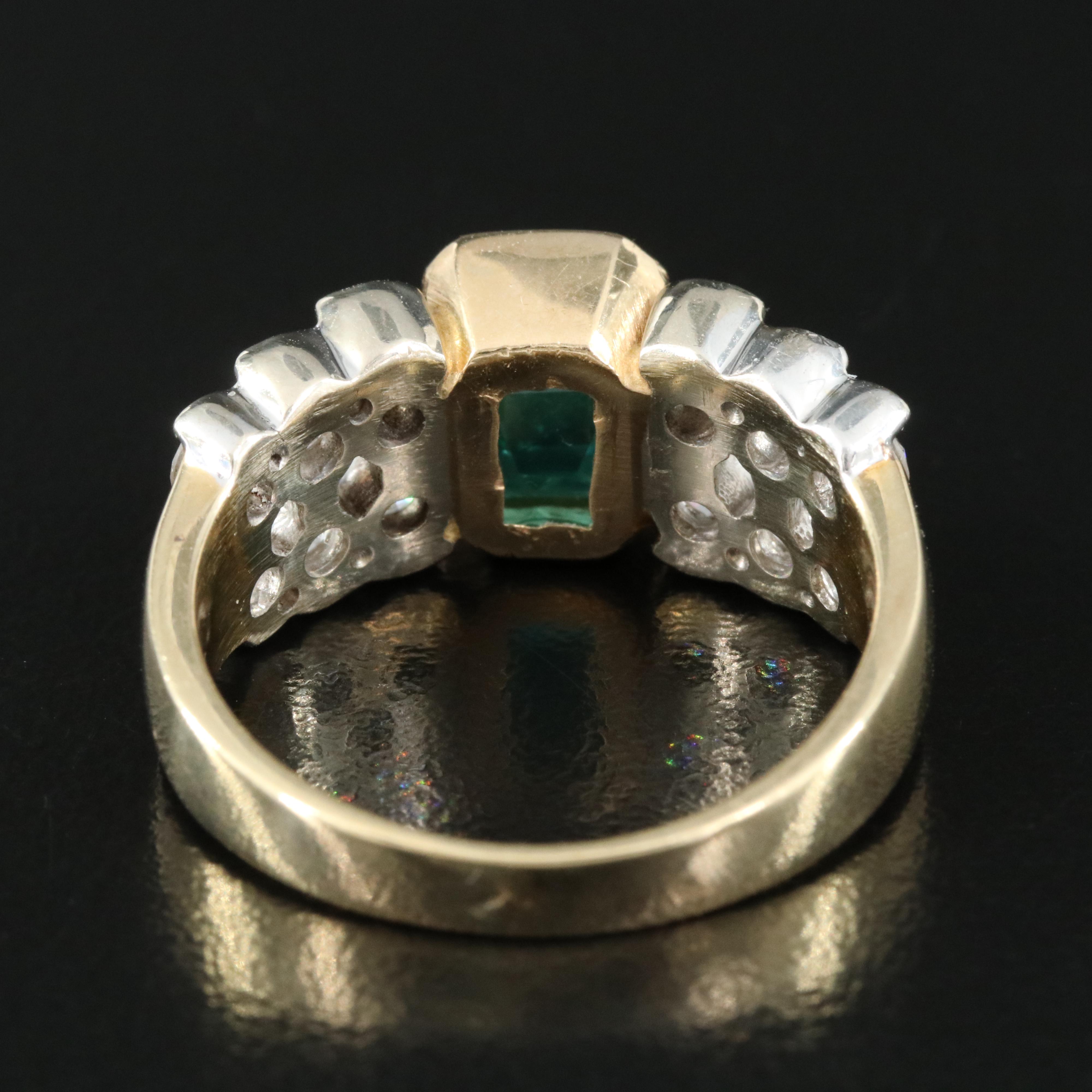 14K 1.83 CT Emerald and 1.50 CTW Diamond Ring with GIA Report