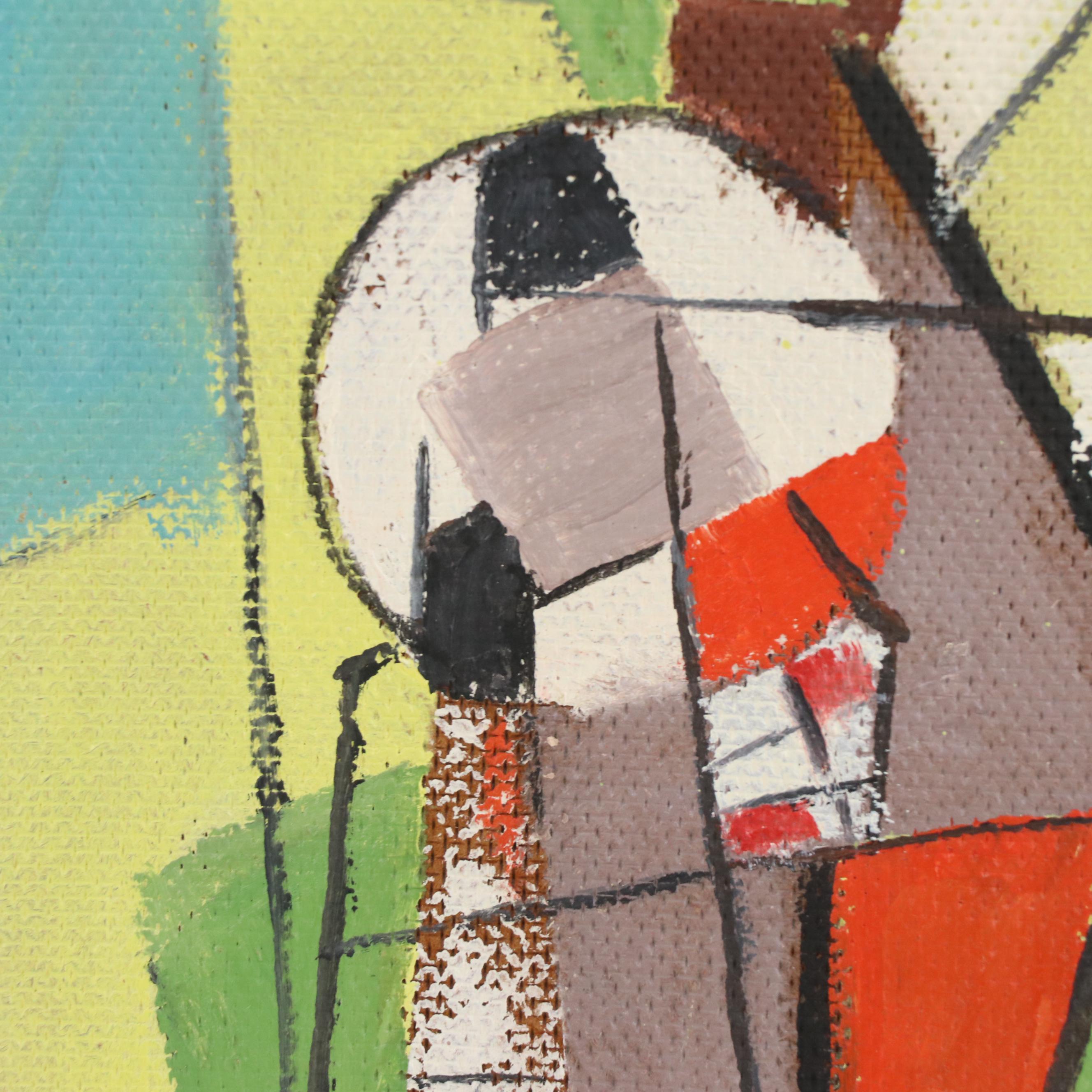 Charles Ragland Bunnell Modern Abstract Oil Painting, 1955