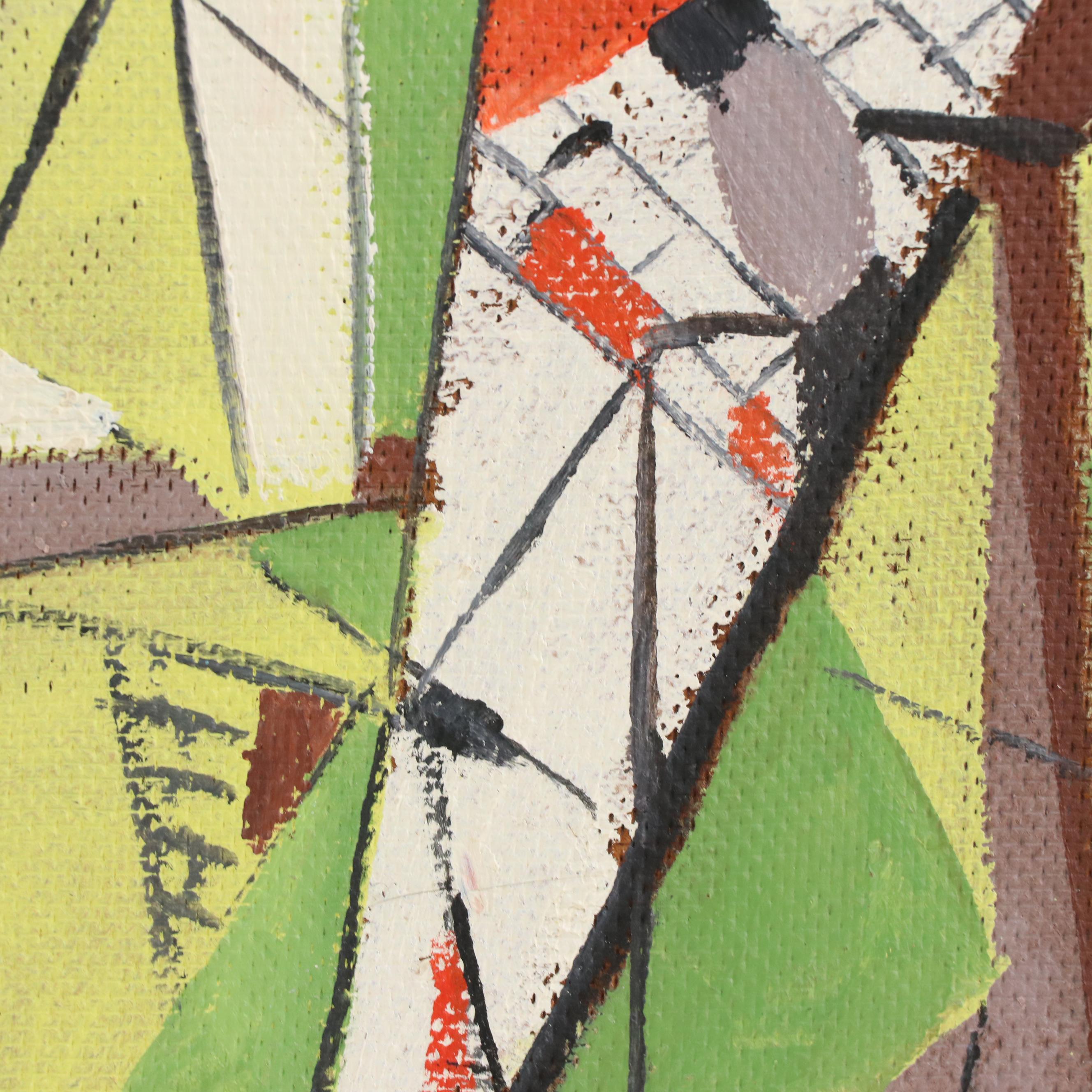 Charles Ragland Bunnell Modern Abstract Oil Painting, 1955