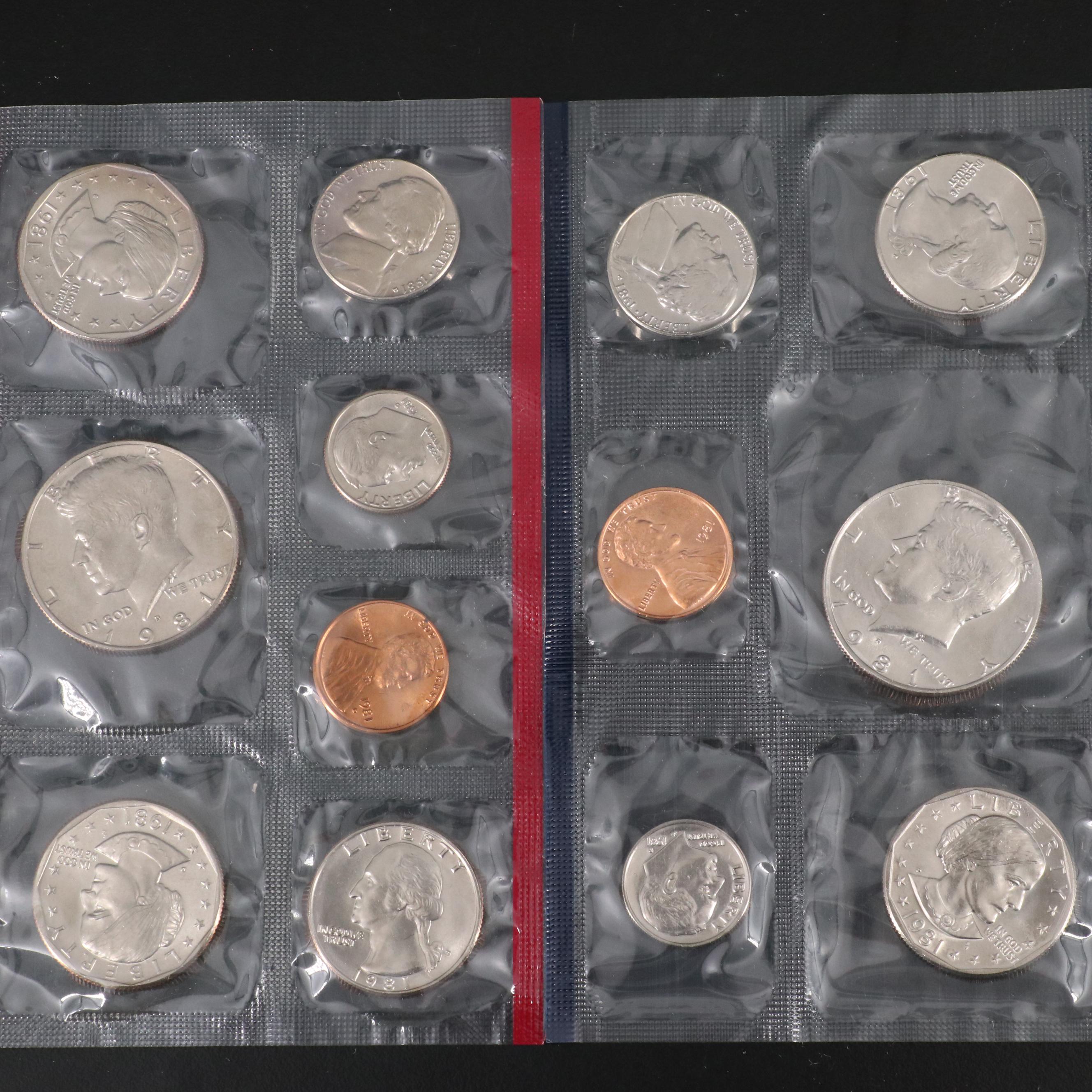 Collection of Eighty-Two U.S. Proof Sets, Mint Sets, and Eisenhower Dollars