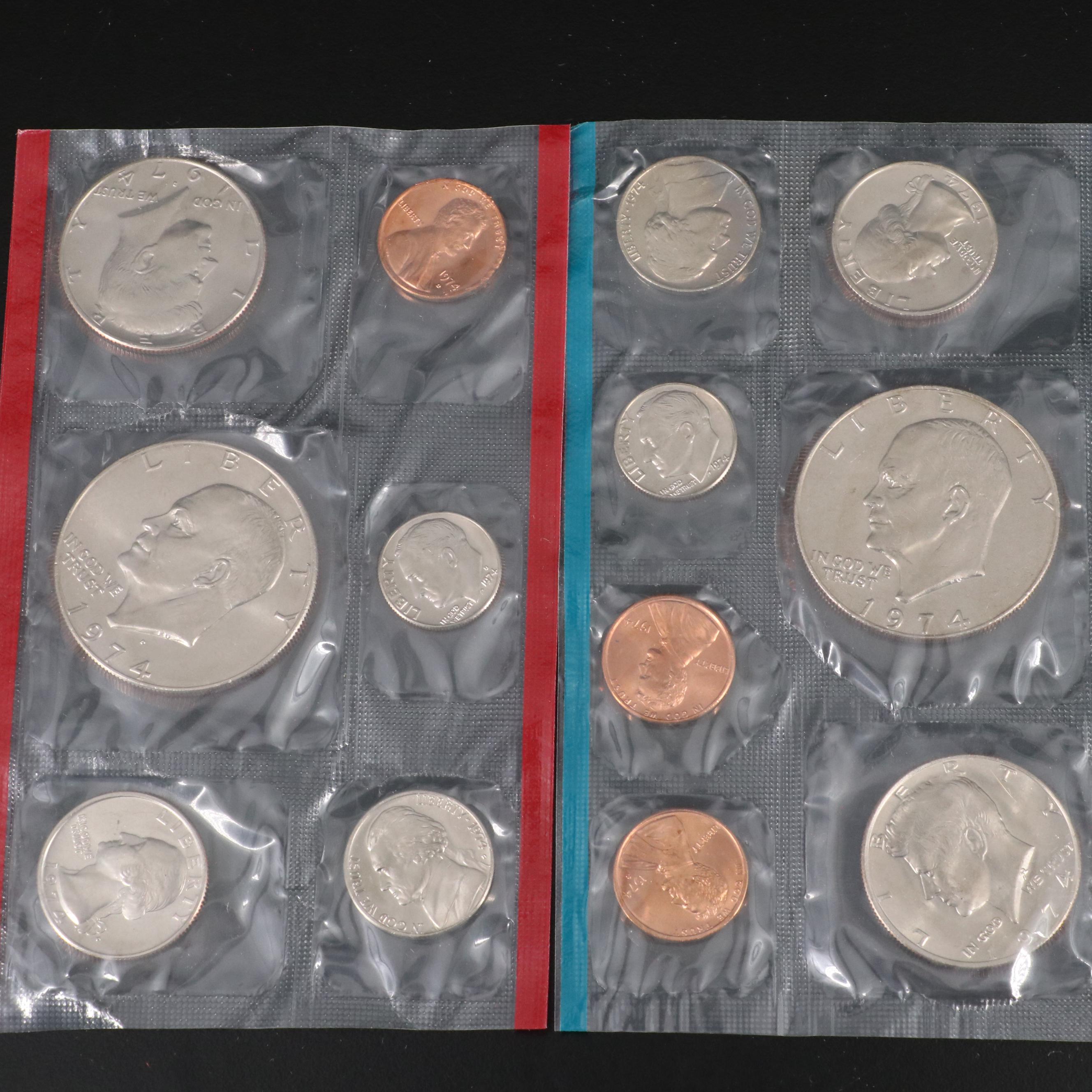 Collection of Eighty-Two U.S. Proof Sets, Mint Sets, and Eisenhower Dollars