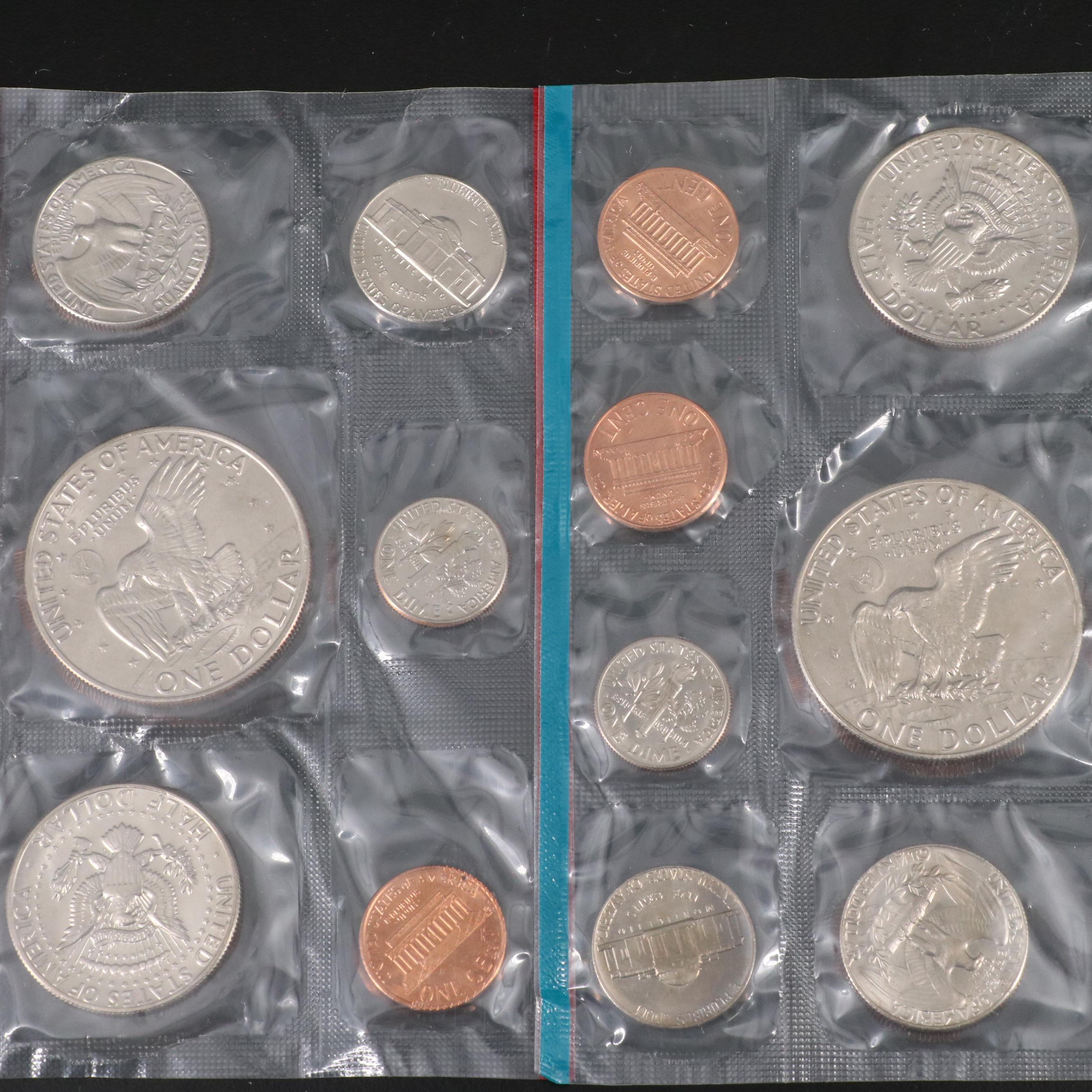 Collection of Eighty-Two U.S. Proof Sets, Mint Sets, and Eisenhower Dollars