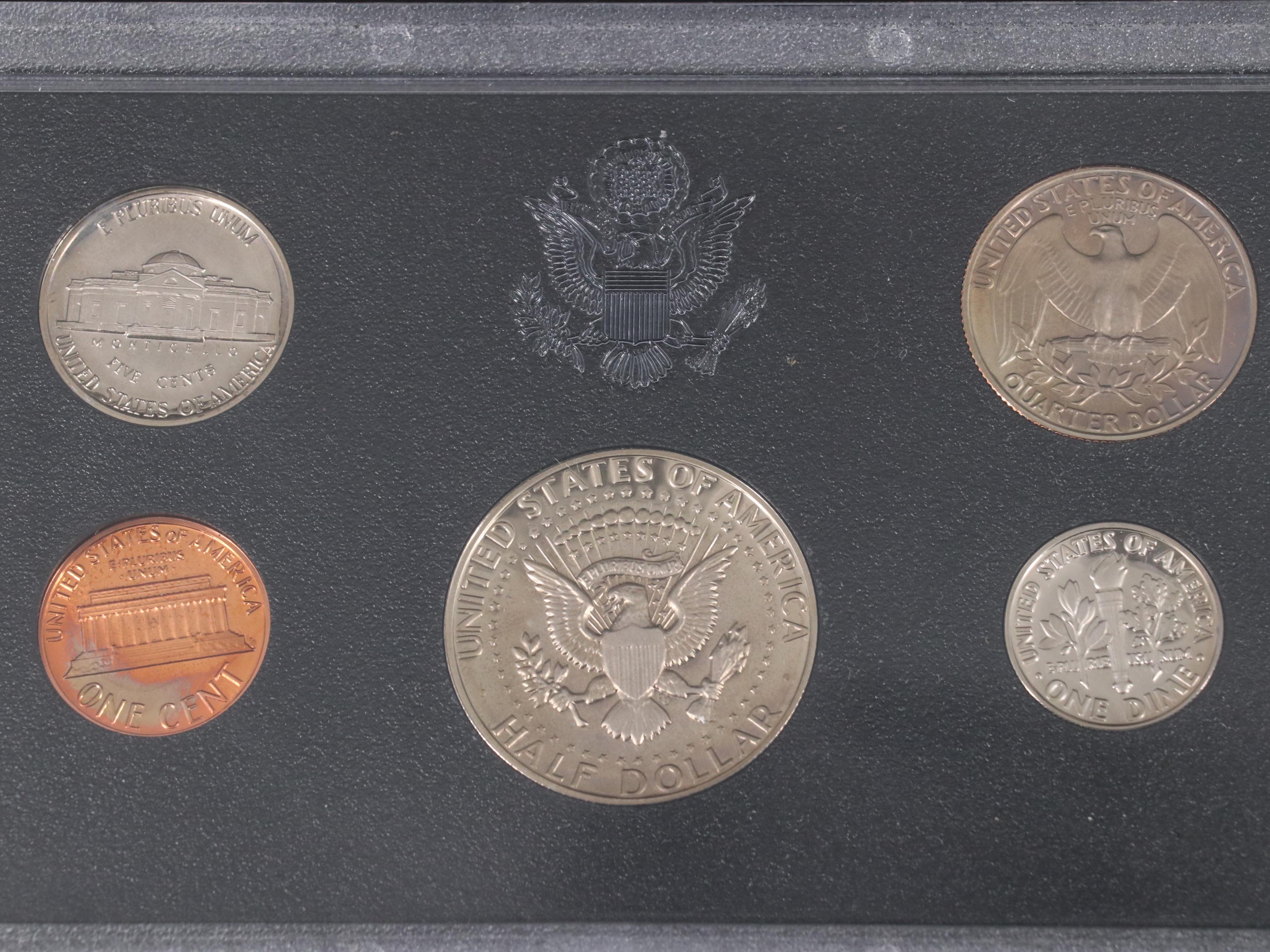 Collection of Eighty-Two U.S. Proof Sets, Mint Sets, and Eisenhower Dollars