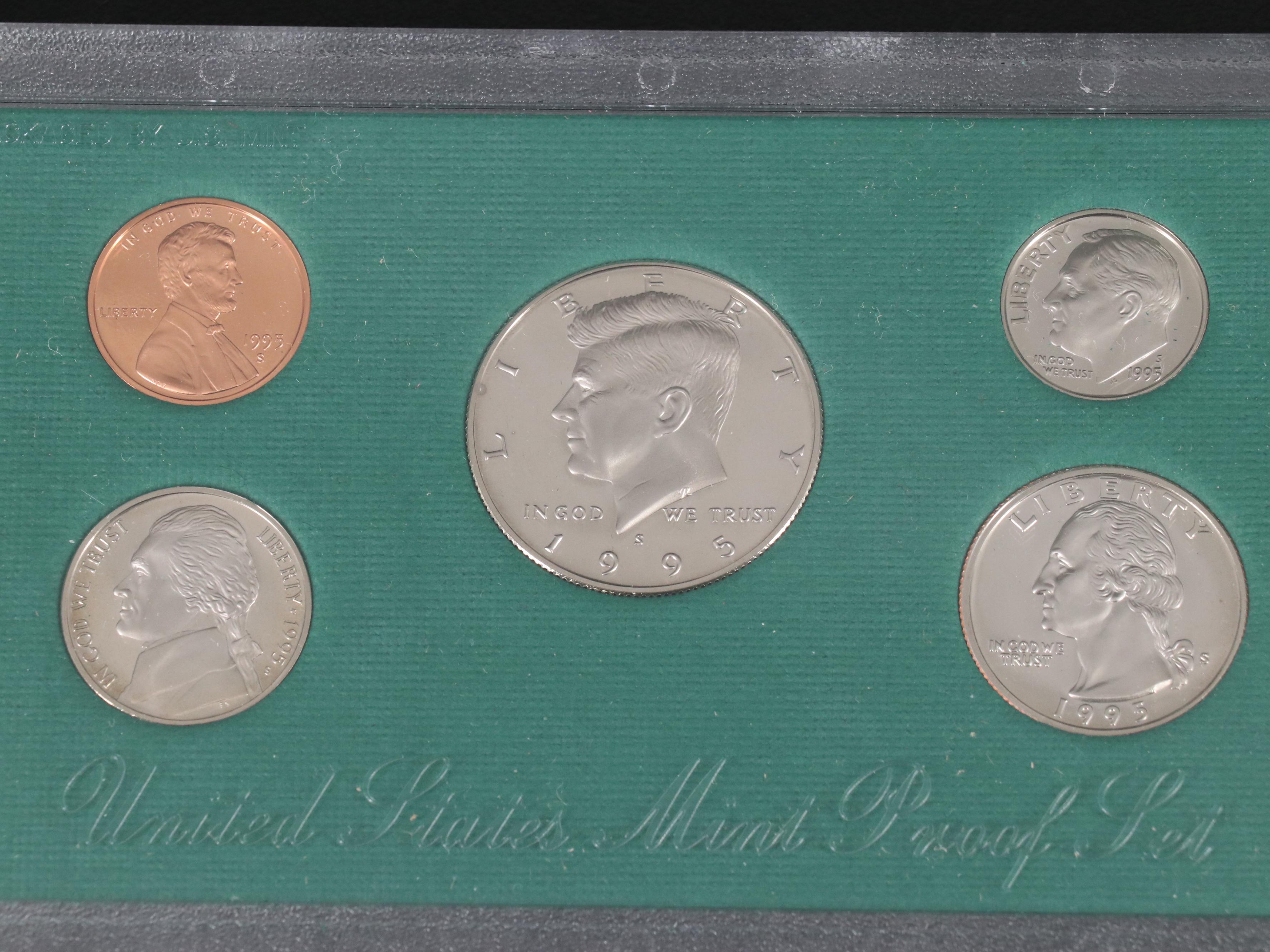 Collection of Eighty-Two U.S. Proof Sets, Mint Sets, and Eisenhower Dollars
