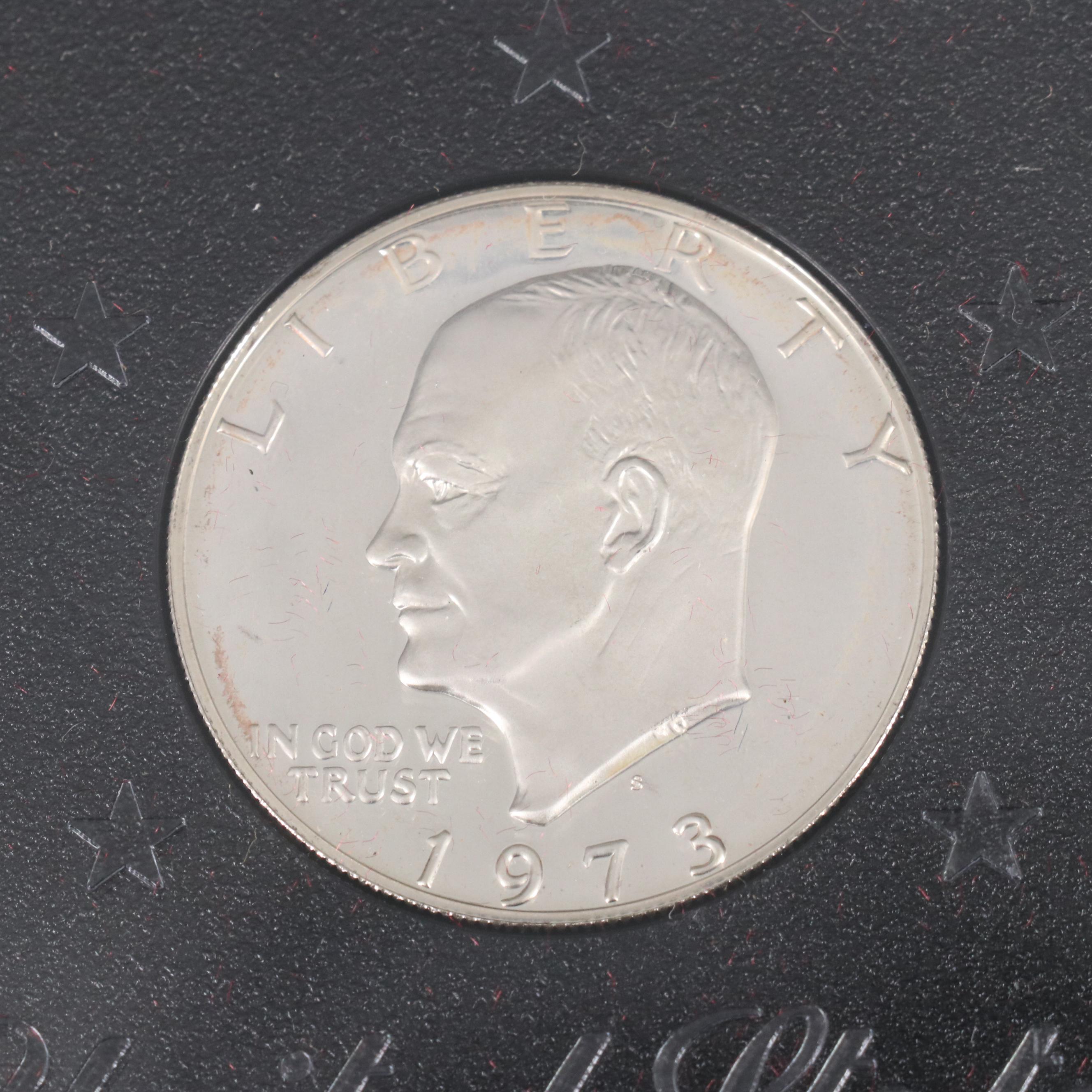 Collection of Eighty-Two U.S. Proof Sets, Mint Sets, and Eisenhower Dollars