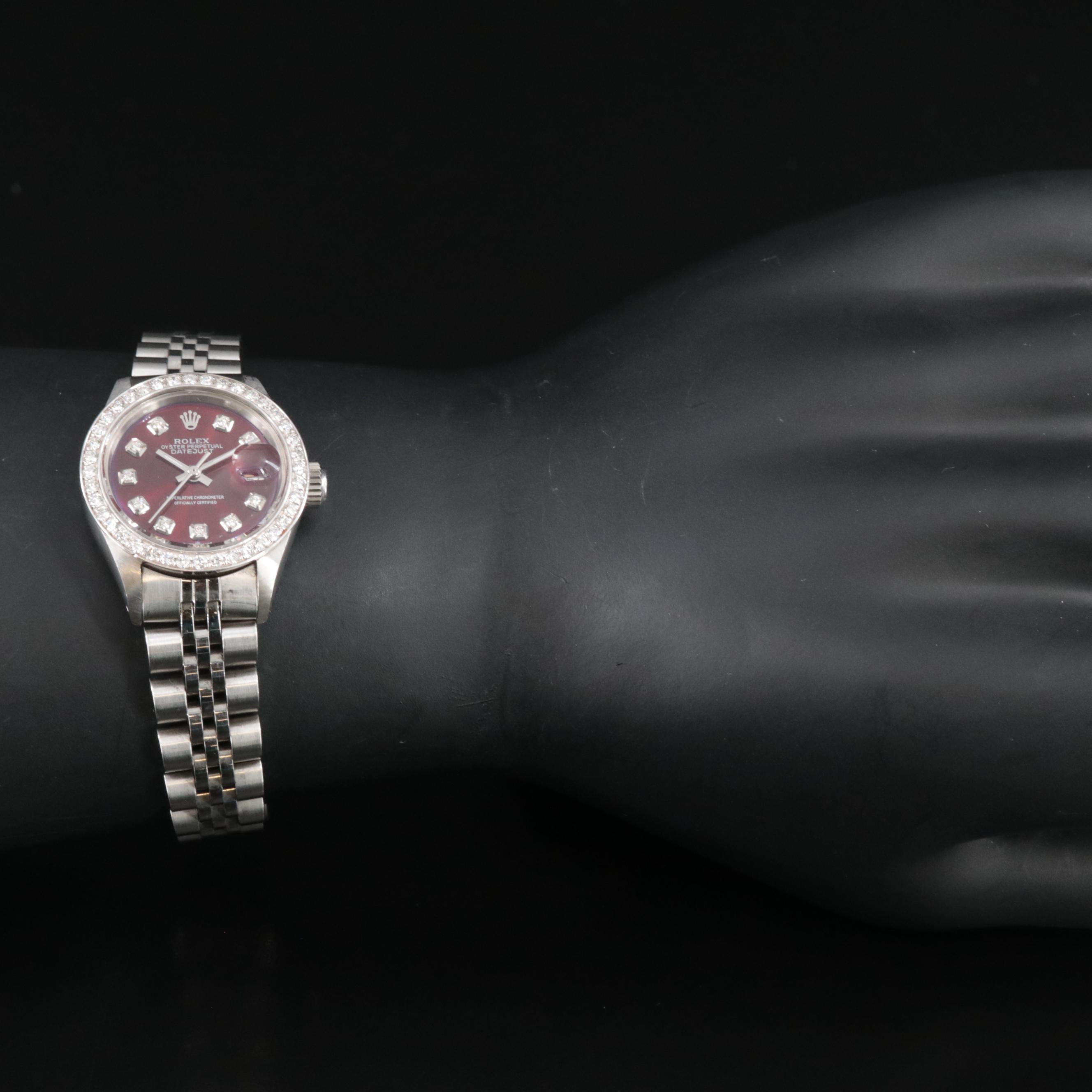 1971 Rolex Custom Diamond Dial and Bezel Datejust Watch