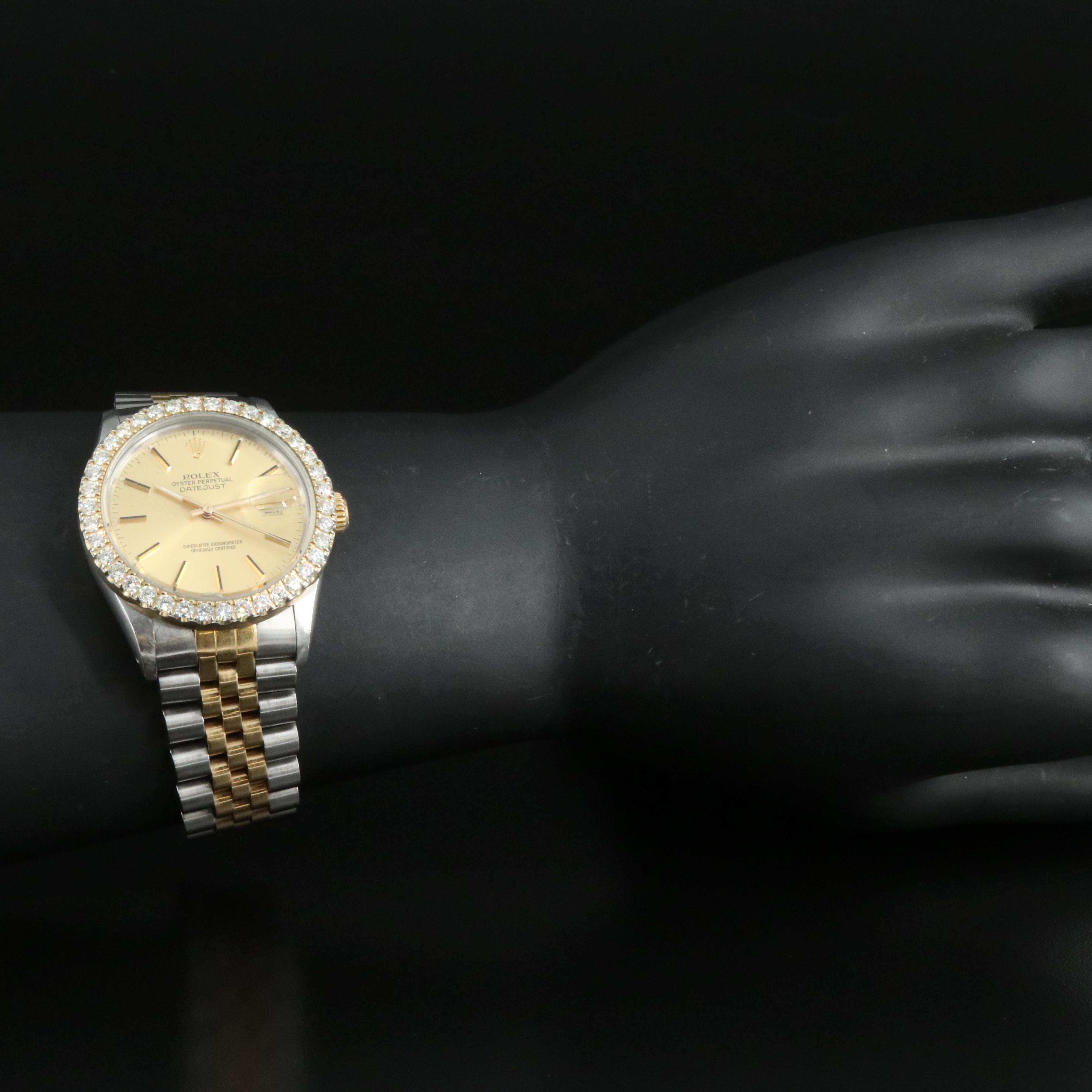 1987 Rolex Oyster Perpetual Datejust 2.60 CTW Diamond Two-Tone Watch