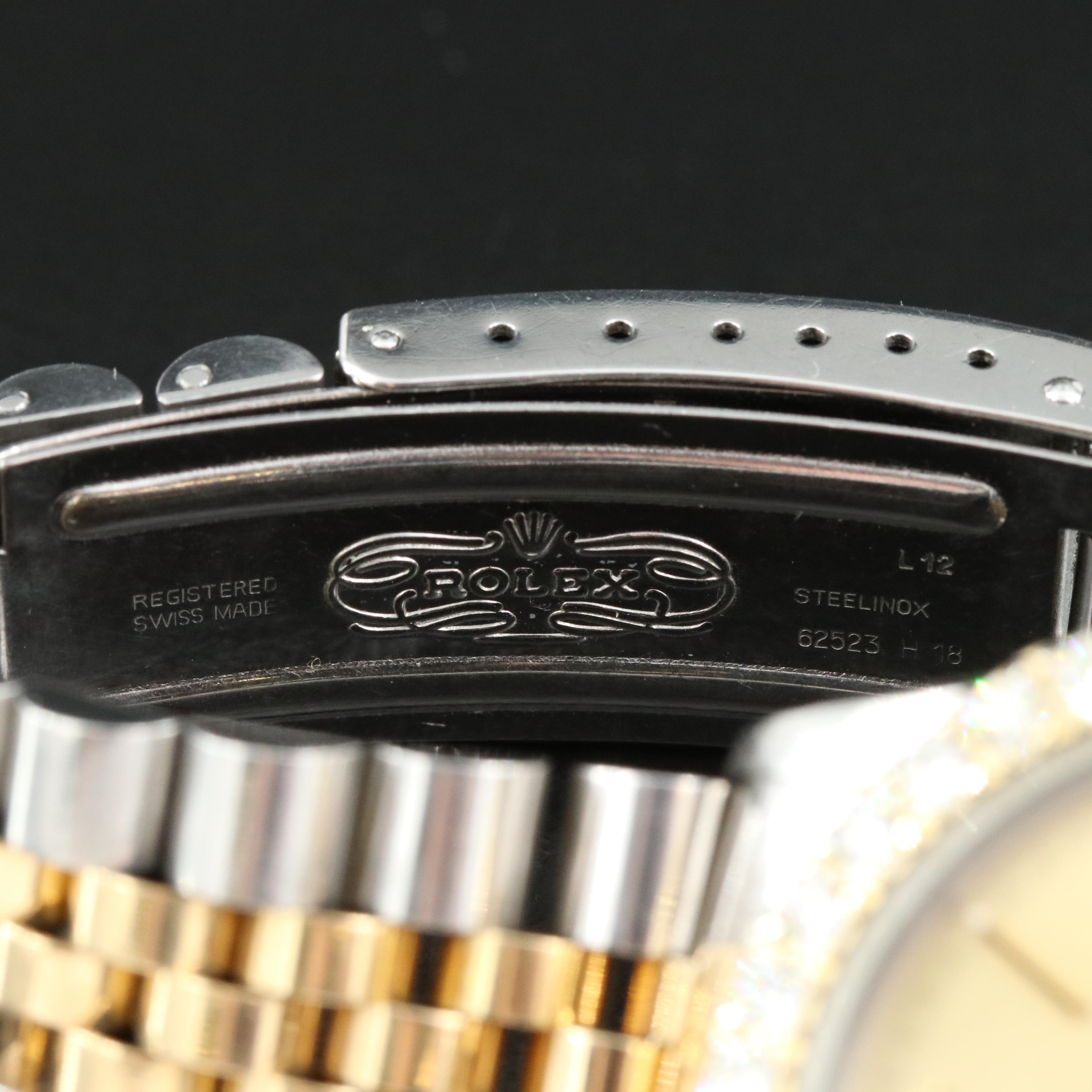 1987 Rolex Oyster Perpetual Datejust 2.60 CTW Diamond Two-Tone Watch