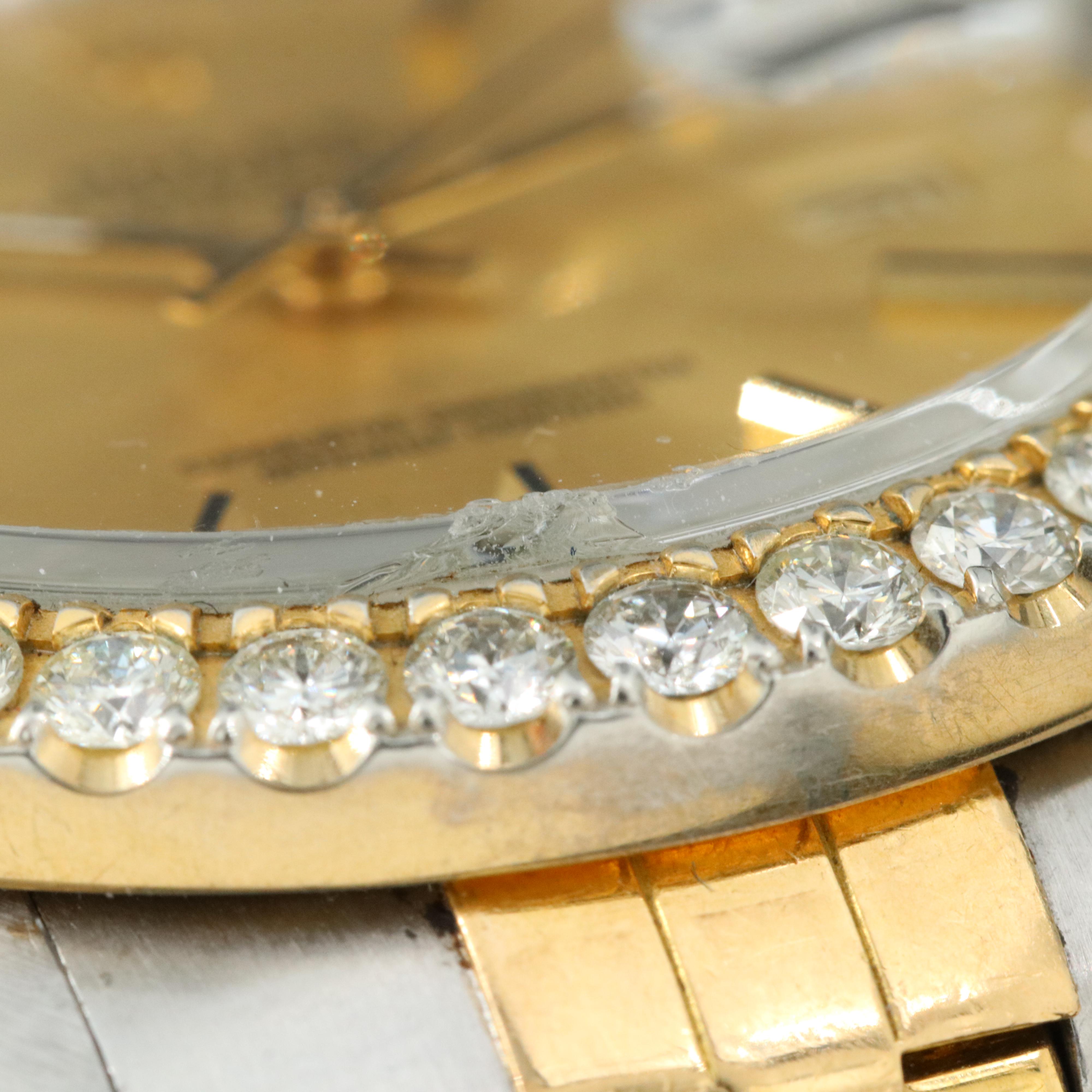 1987 Rolex Oyster Perpetual Datejust 2.60 CTW Diamond Two-Tone Watch