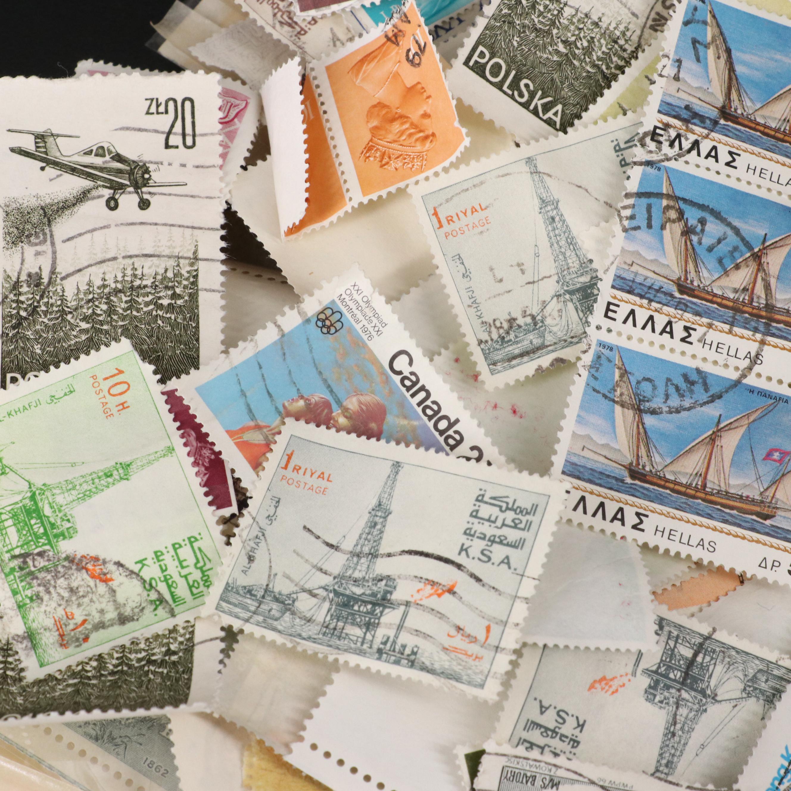 Large Assortment of U.S. and Foreign Postage Stamps