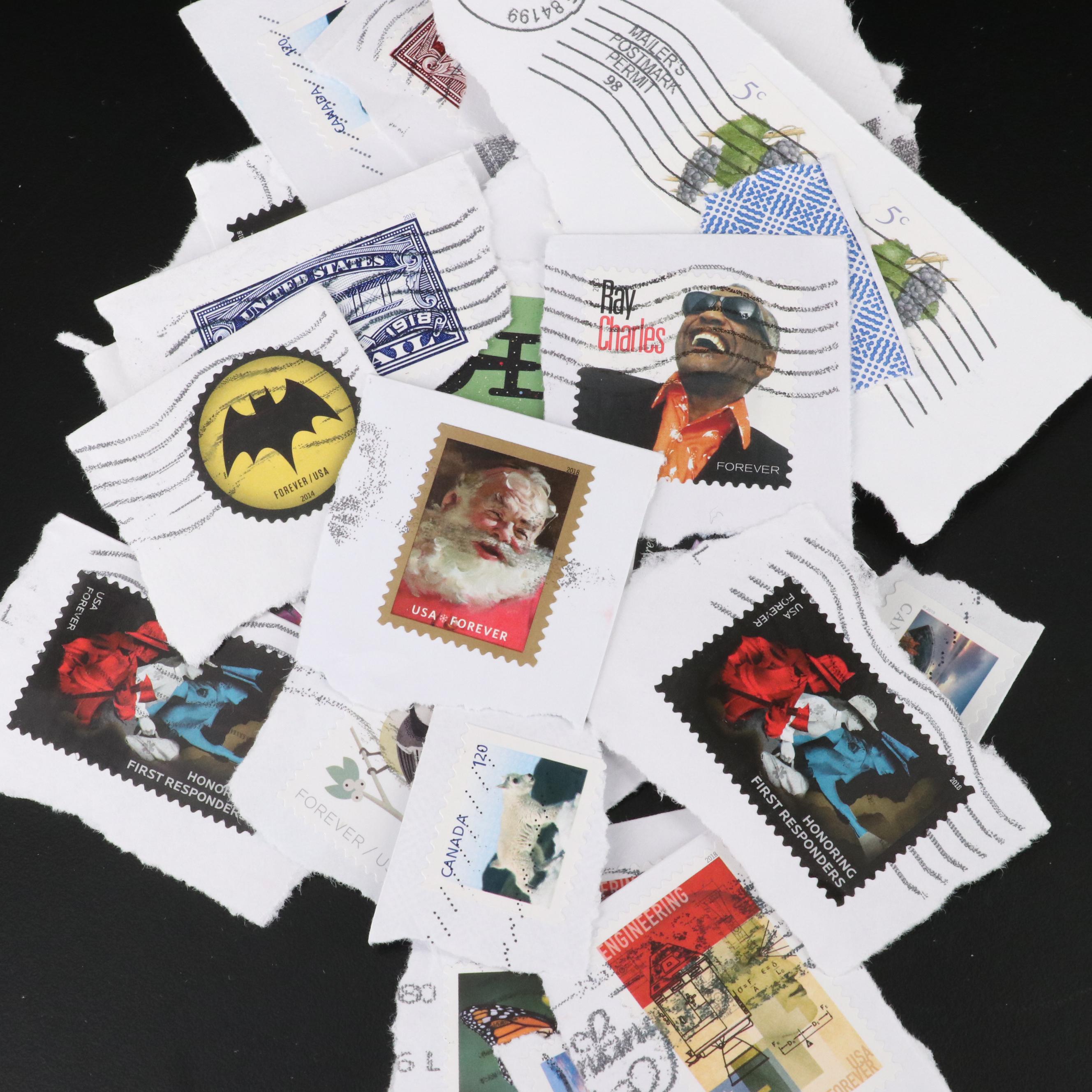 Large Assortment of U.S. and Foreign Postage Stamps