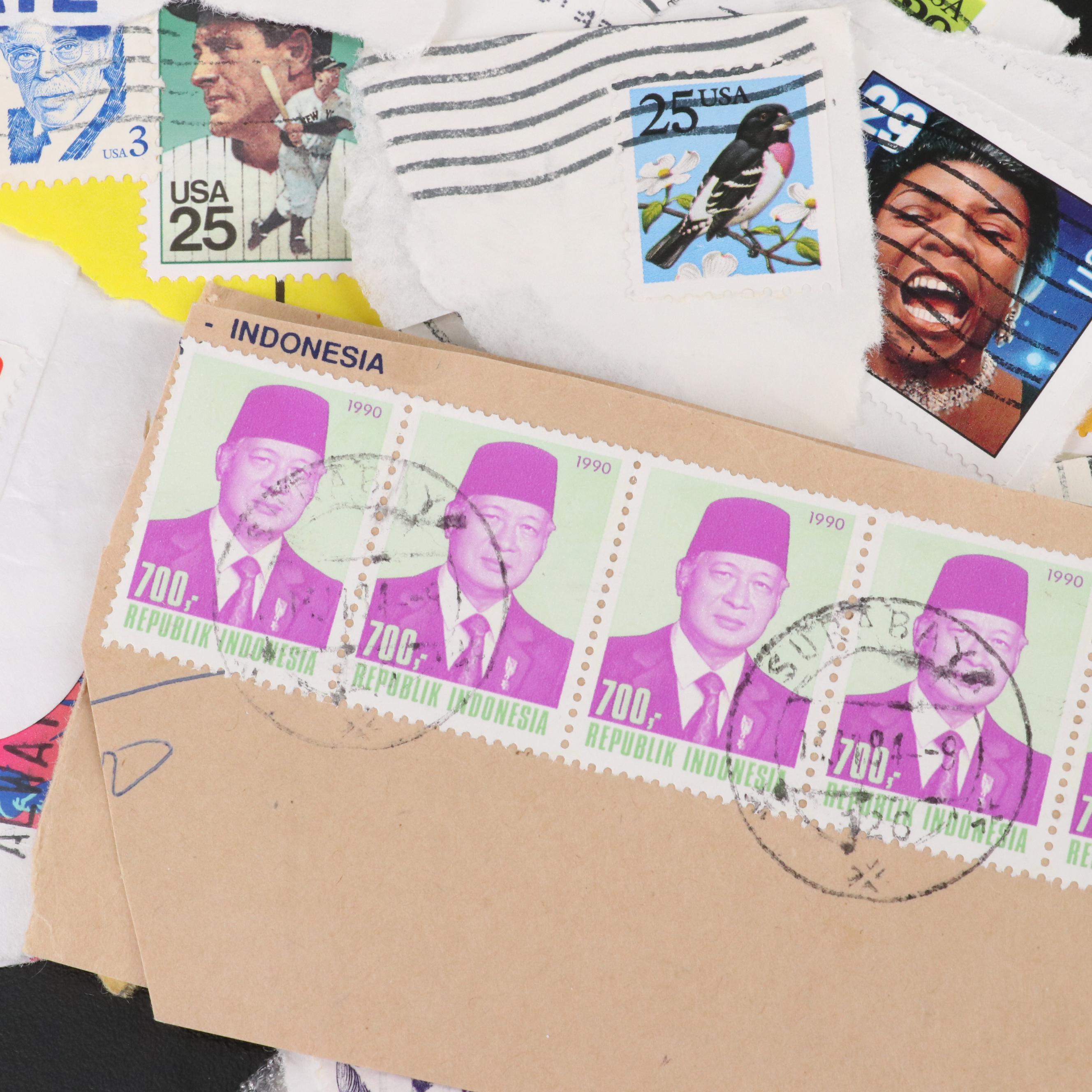 Large Assortment of U.S. and Foreign Postage Stamps