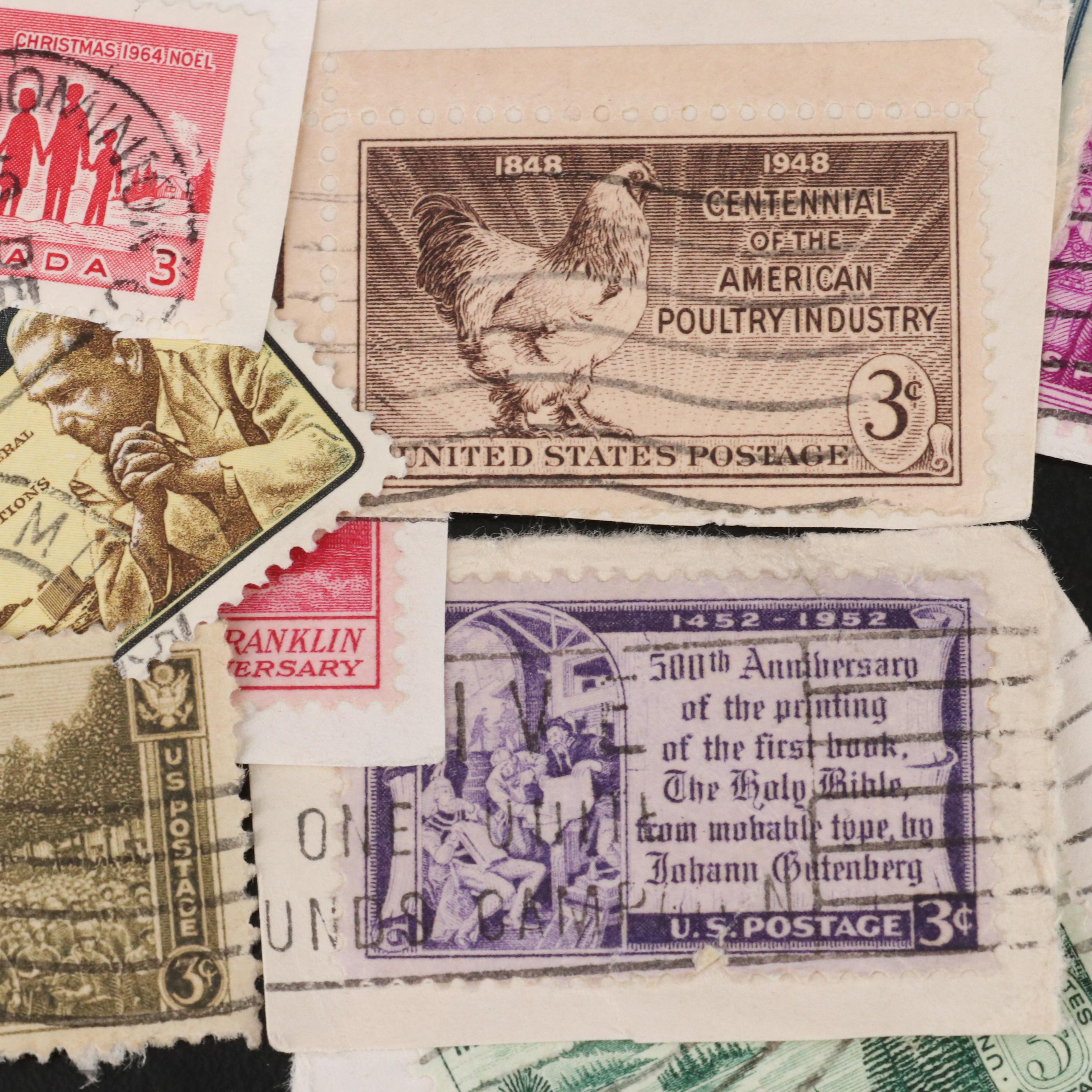 Large Assortment of U.S. and Foreign Postage Stamps