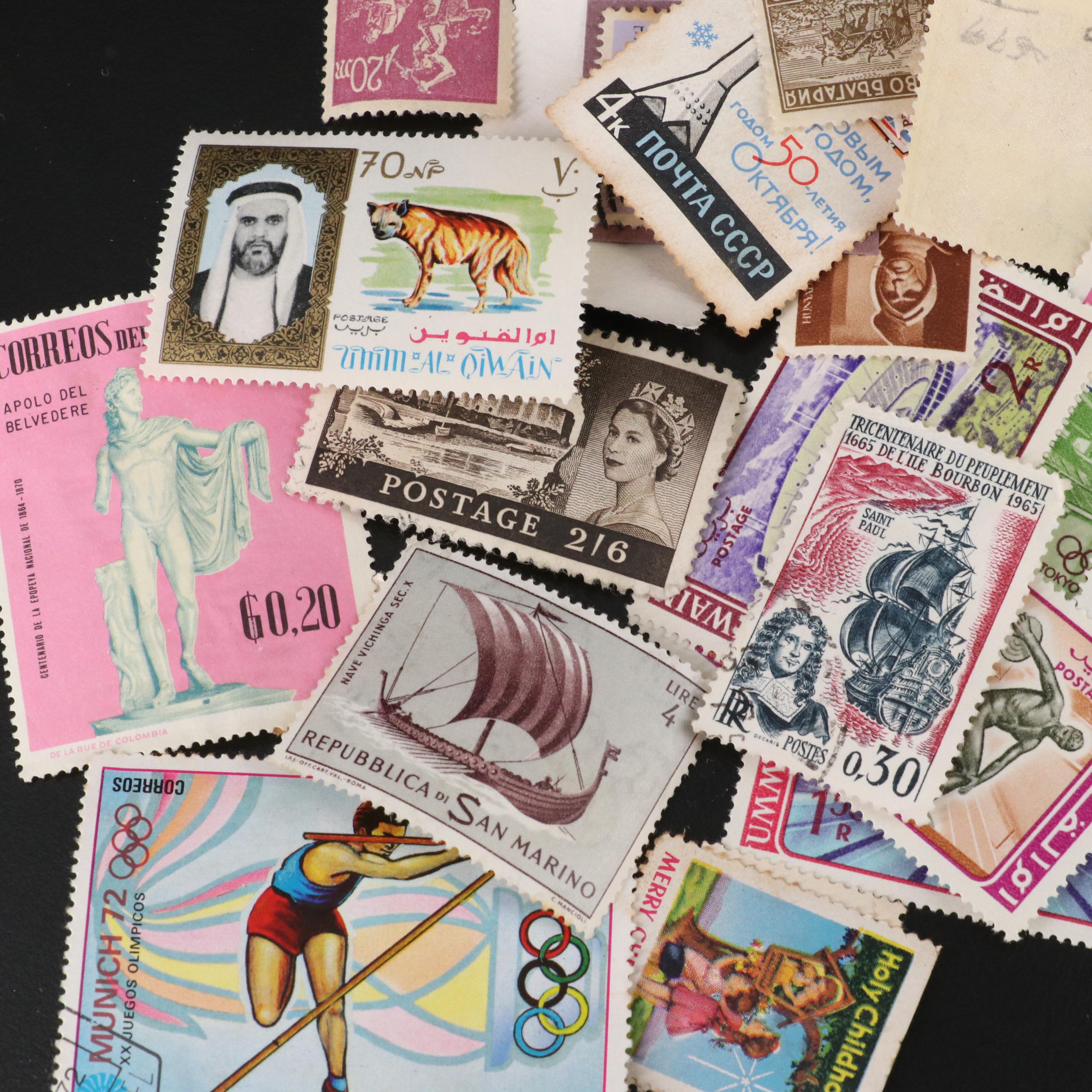 Large Assortment of U.S. and Foreign Postage Stamps