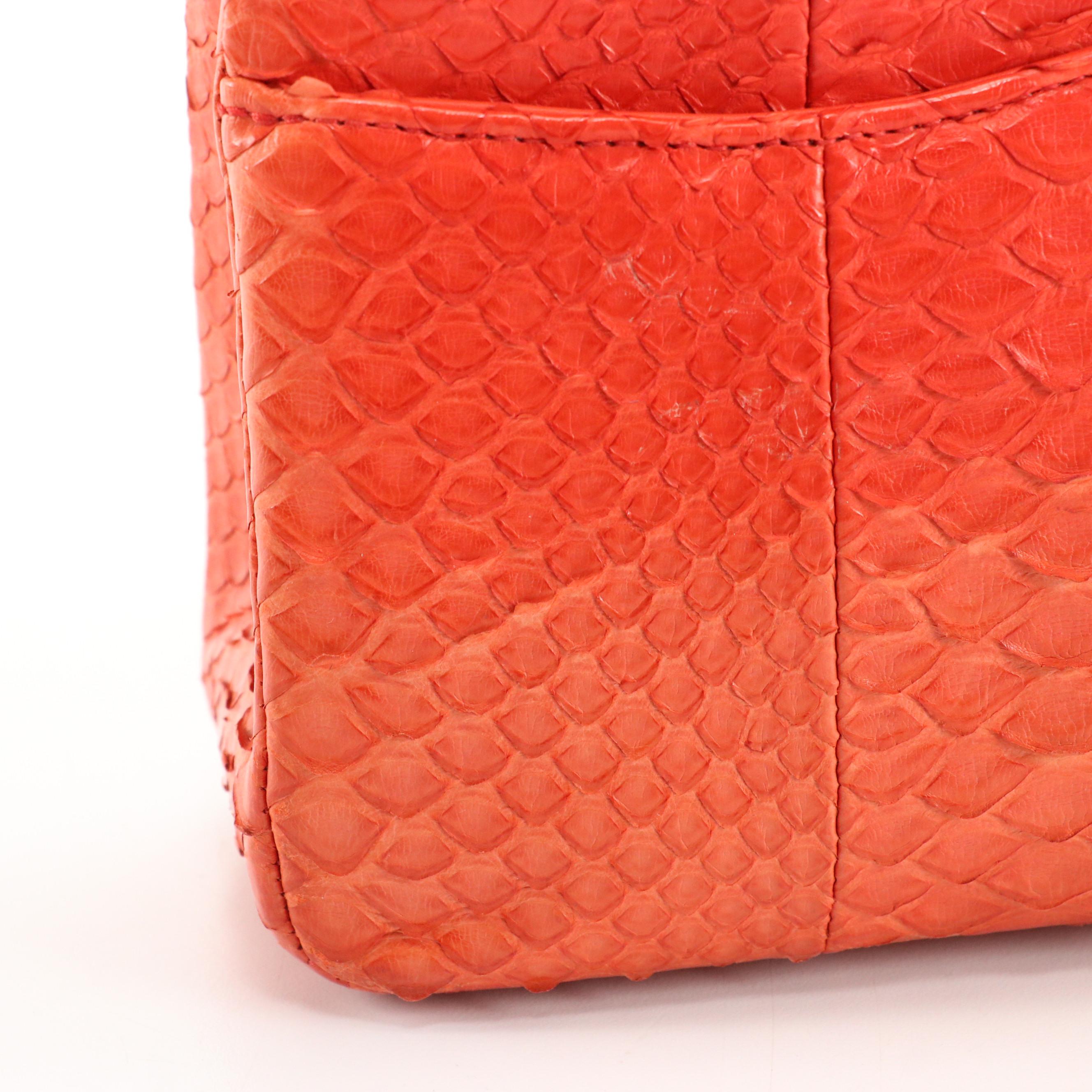 Chanel CC Classic Double Flap Medium Python Bag