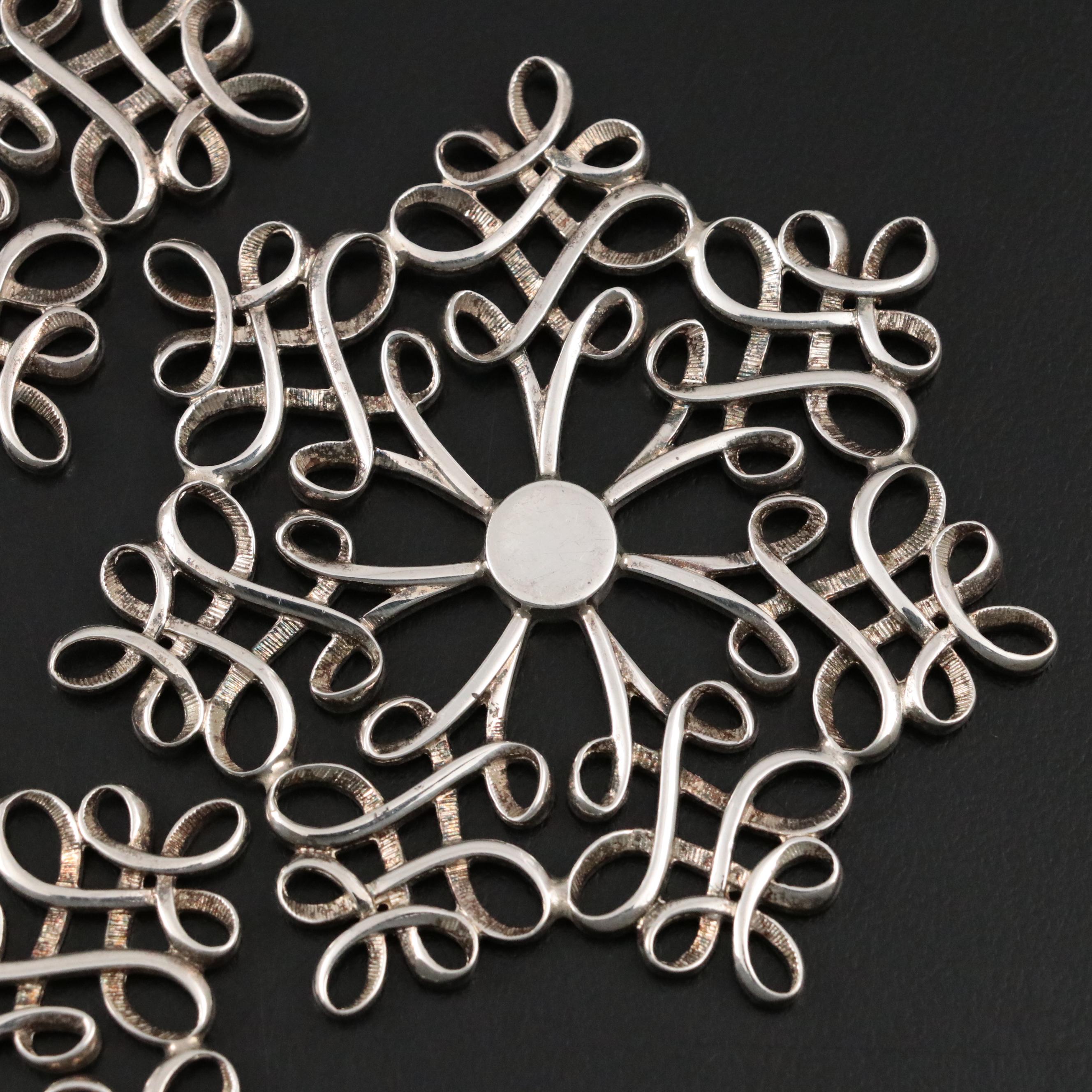 Tiffany & Co. Sterling Silver Snowflake Ornaments