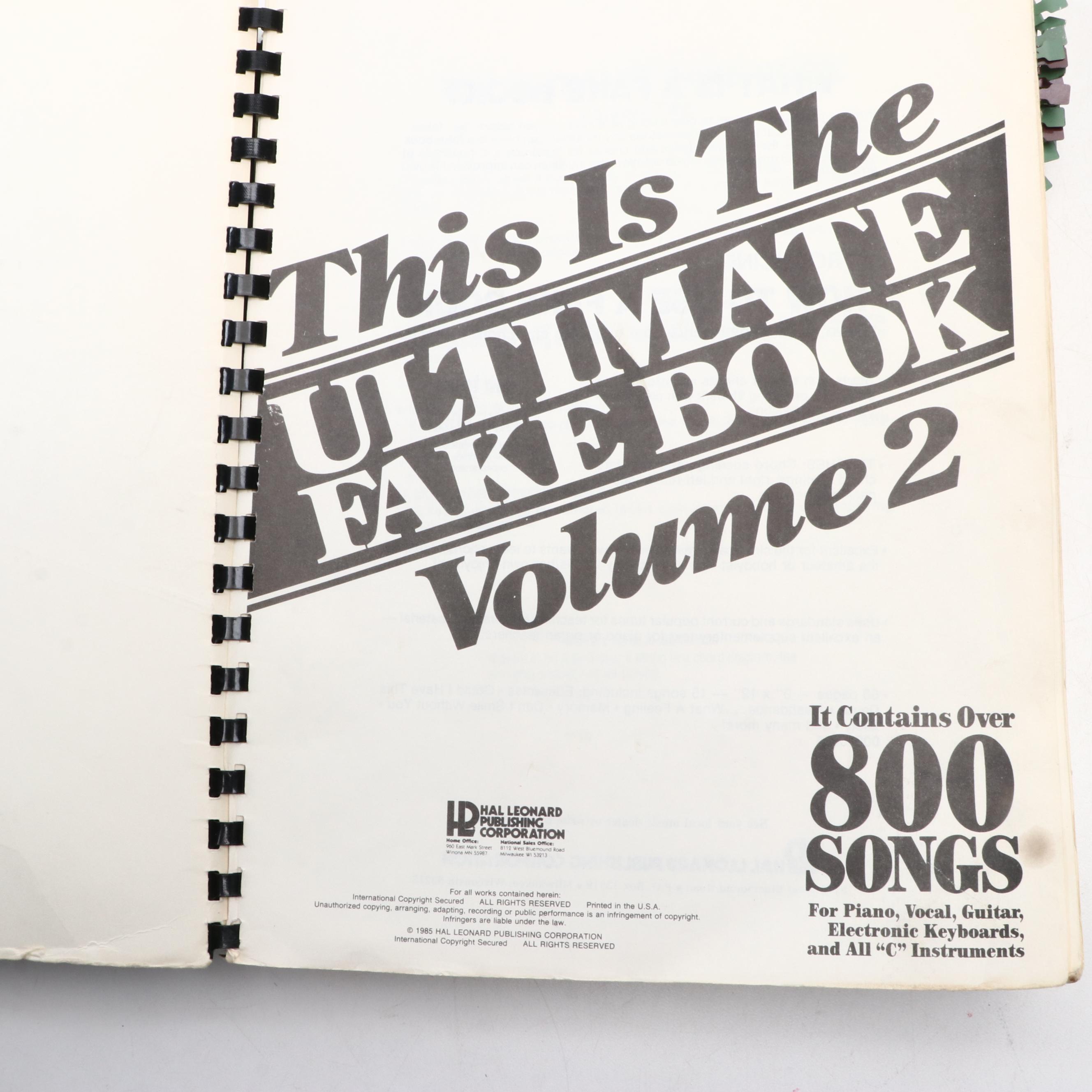 "The Ultimate Fake Book" Sheet Music Reference Books