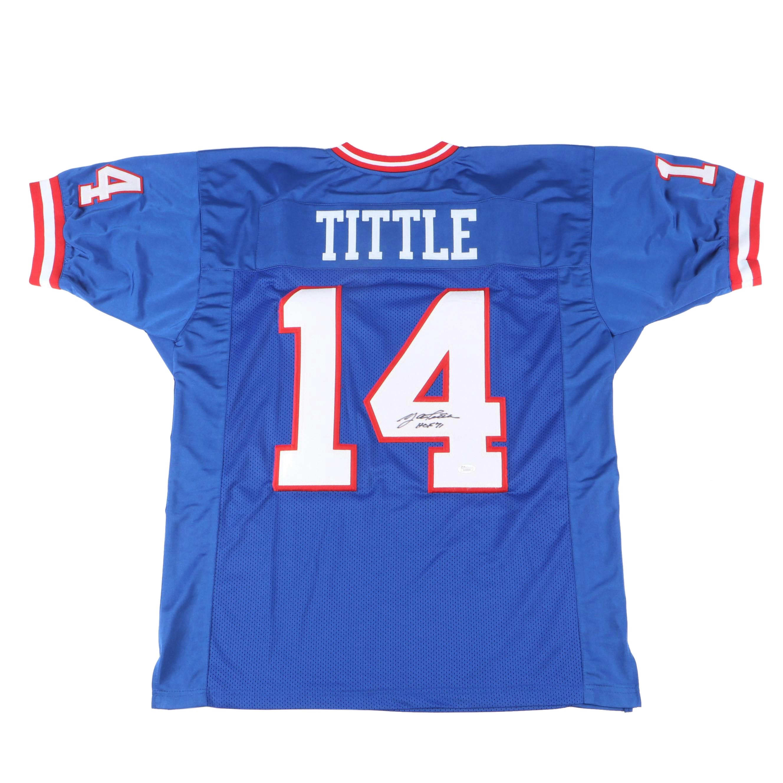 Y.A. Tittle Signed New York Giants Football Jersey