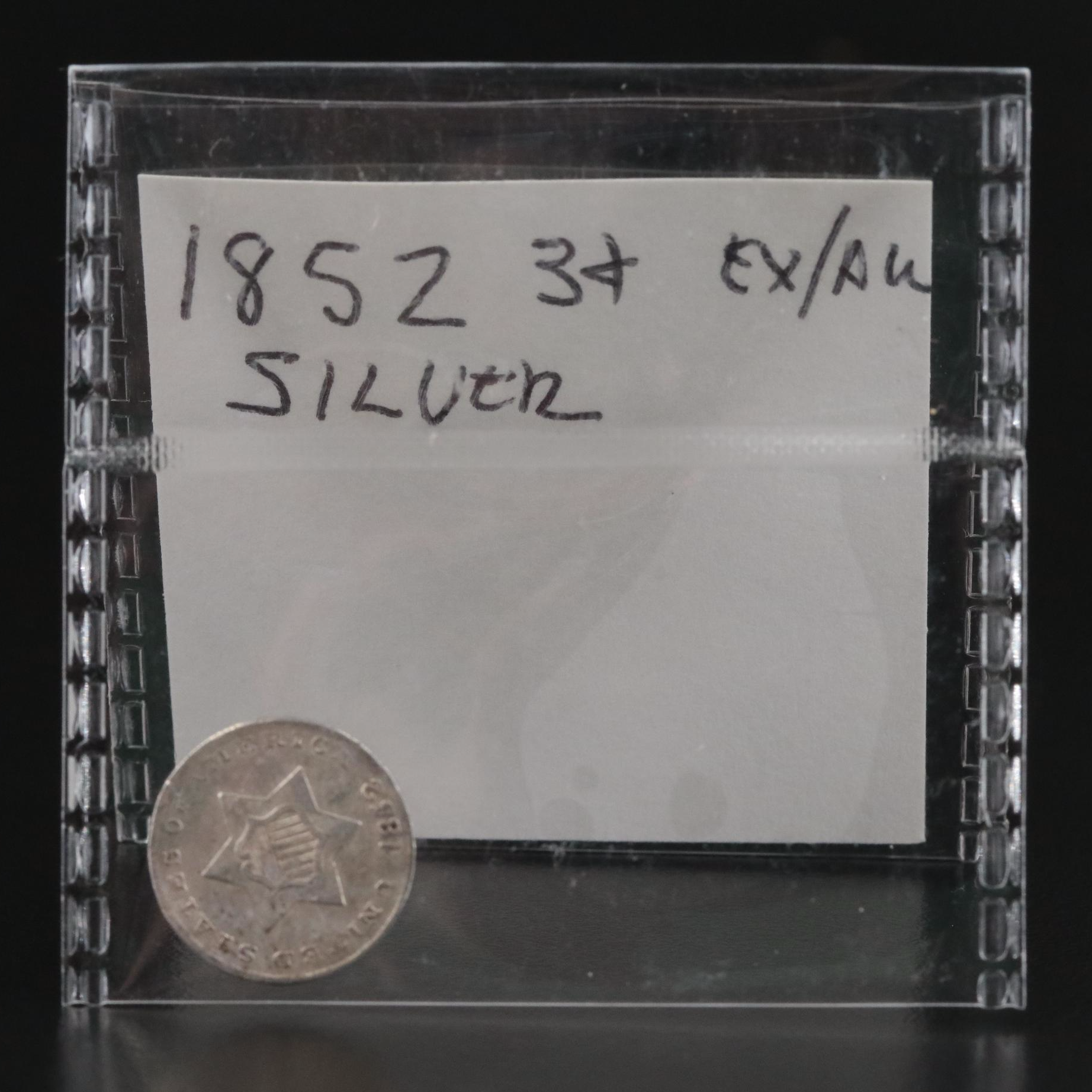1852 3-Cent Silver Trime Coin