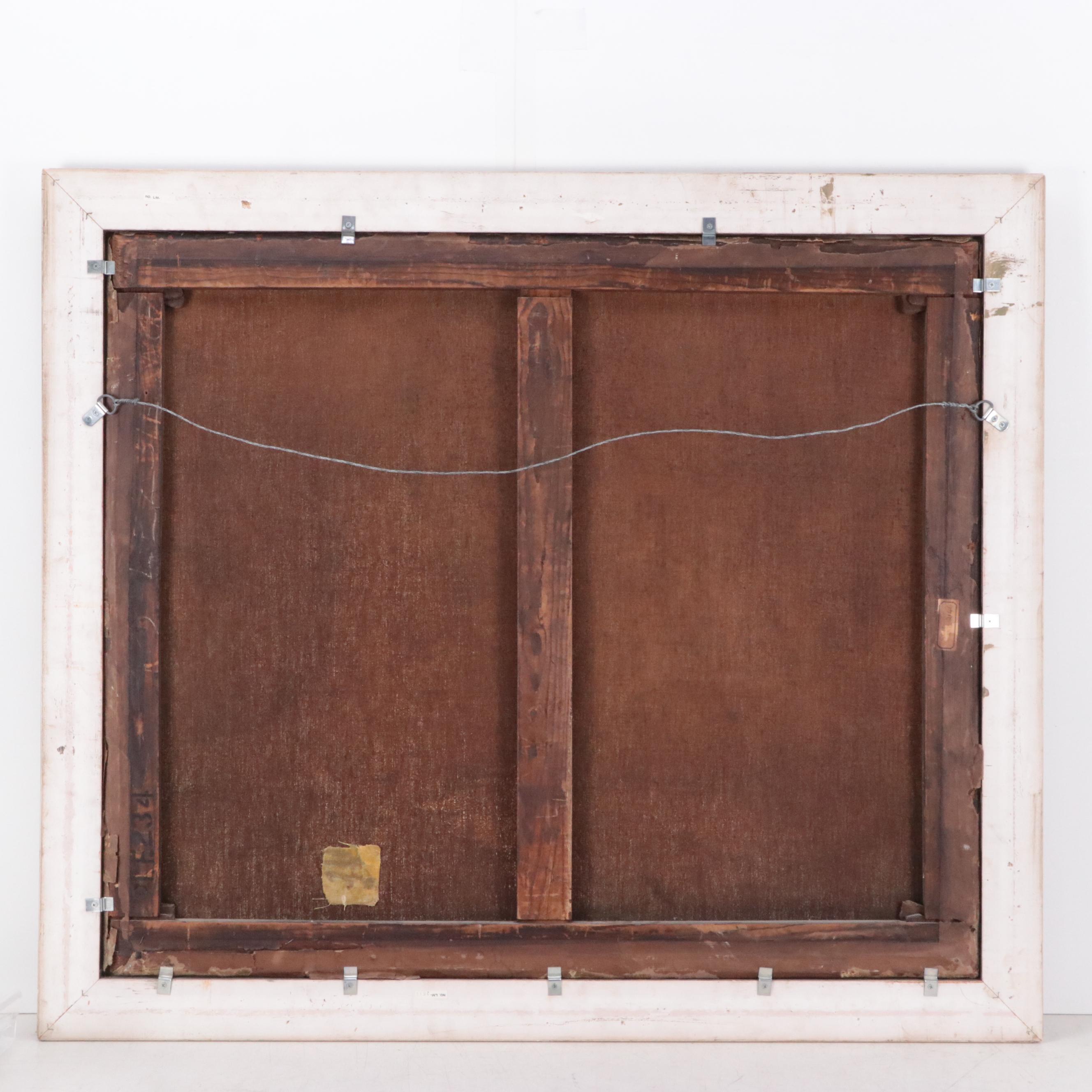 Large-Scale Victorian Genre Oil Painting of Ailing Soldier, Late 19th Century