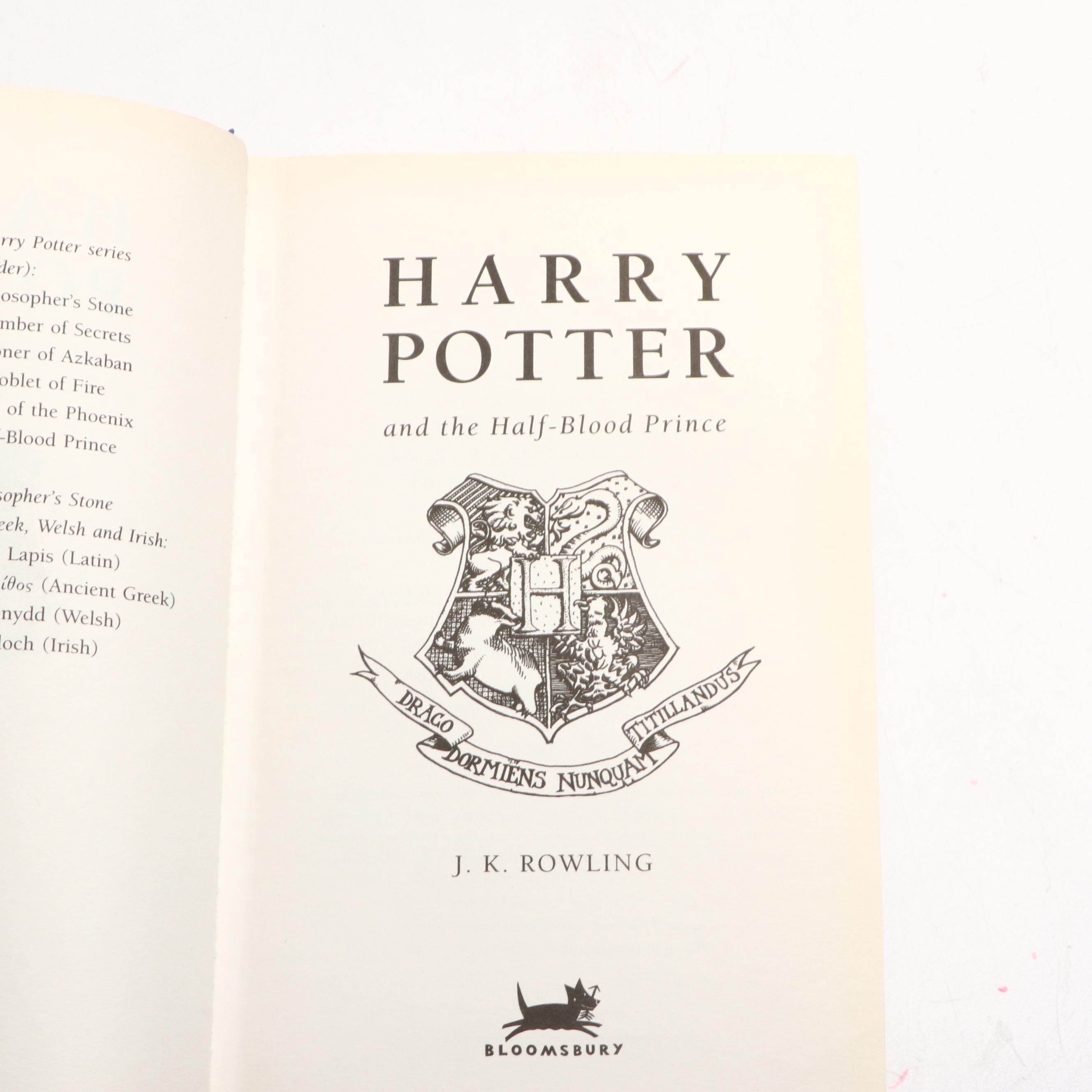 First UK Edition "Harry Potter" Complete Series by J. K. Rowling