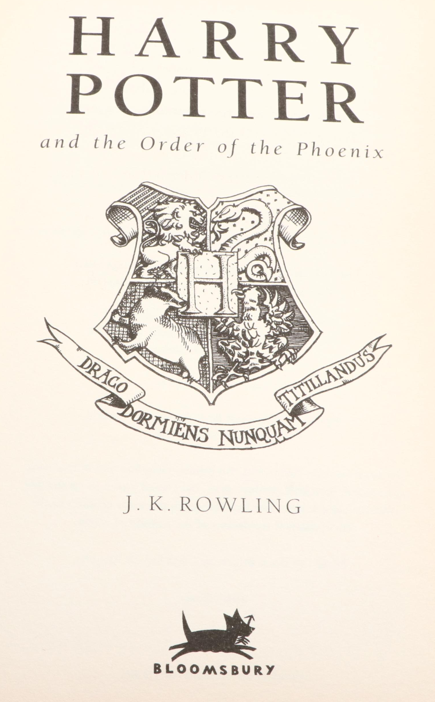 First UK Edition "Harry Potter" Complete Series by J. K. Rowling