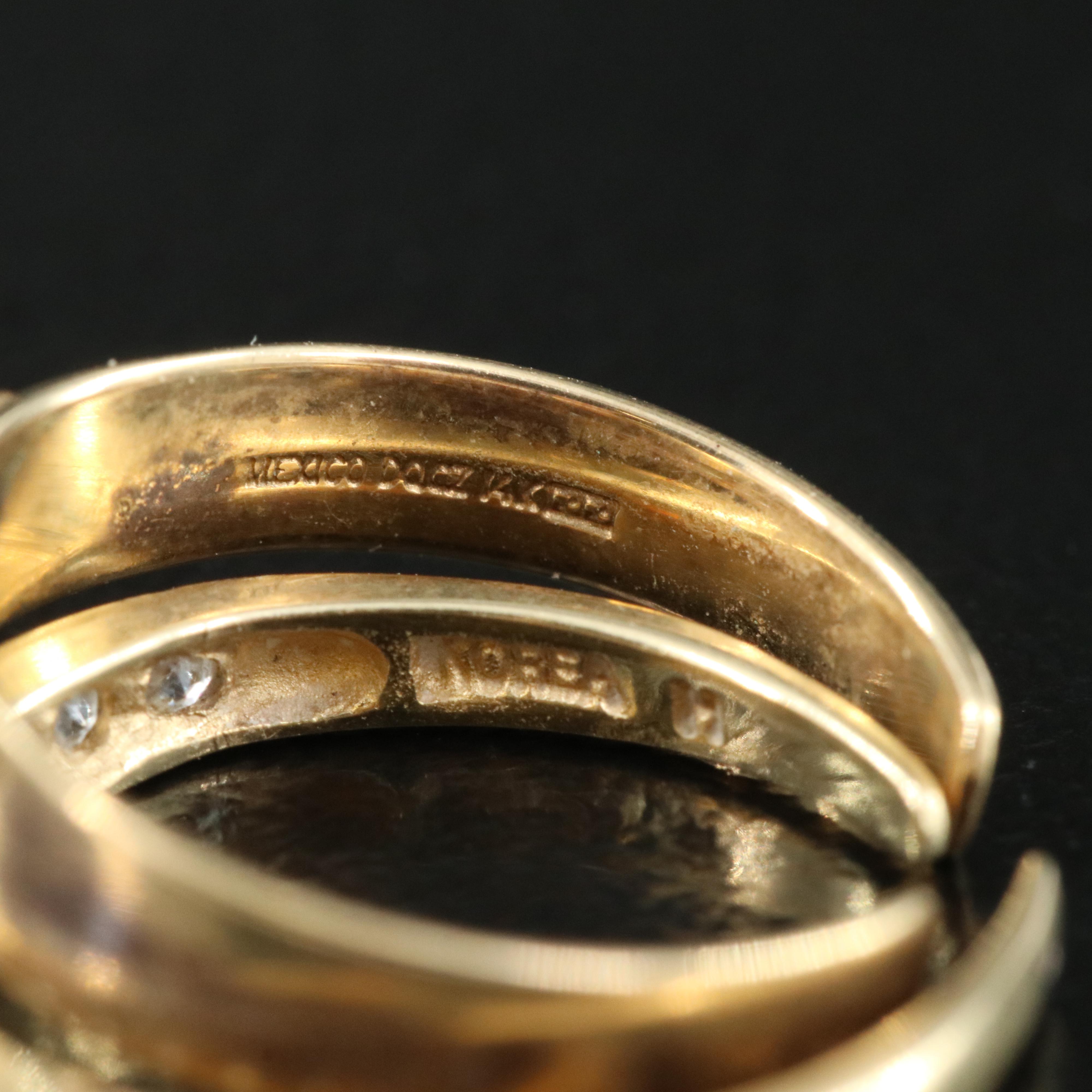 10K and 14K Toe Rings Including CZ