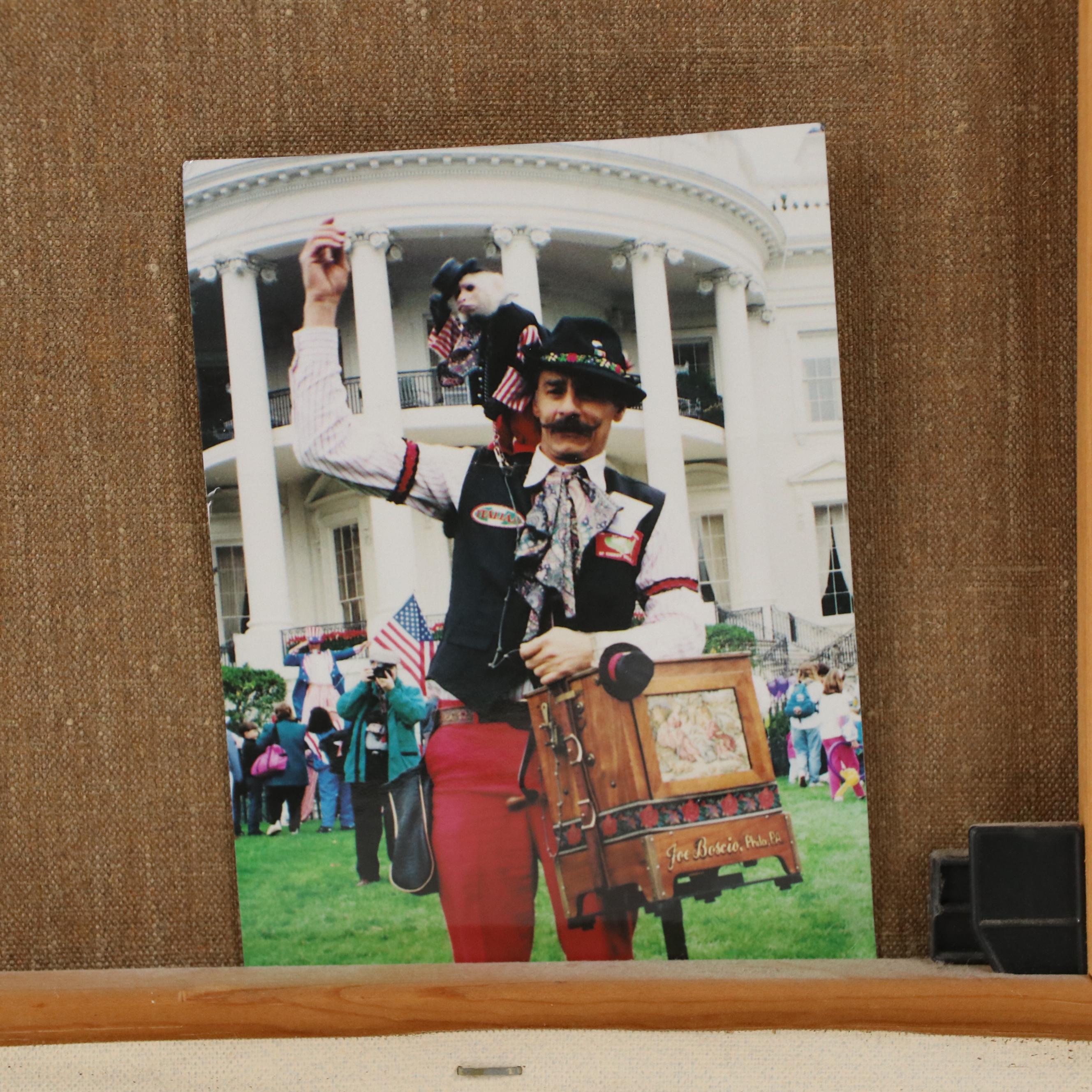 Edward DeWiTT Portrait Oil Painting of Joe Bush and George the Monkey, 1977