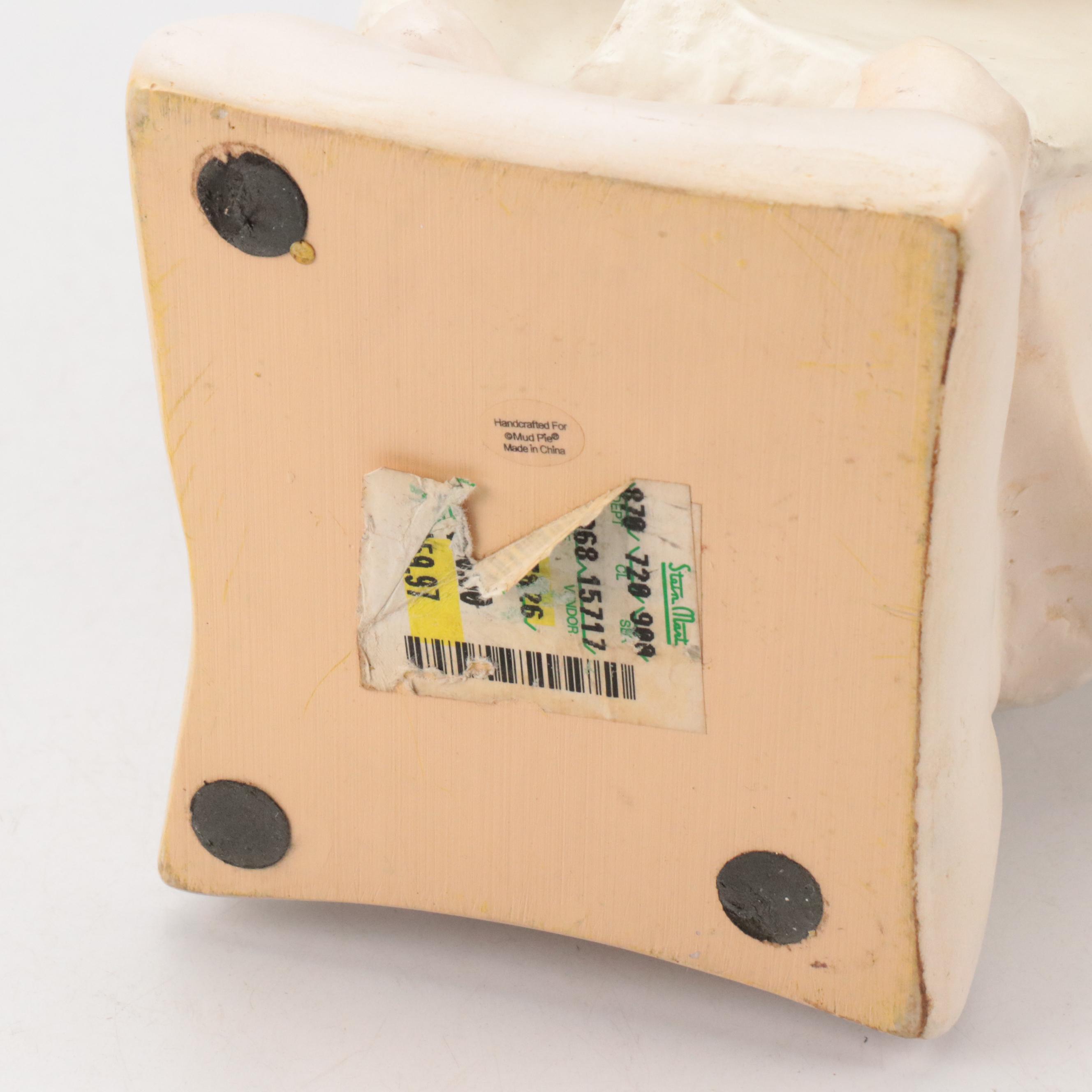 Pig Composite Chalkboard Figure with Trio Pig Cast Iron Figurine