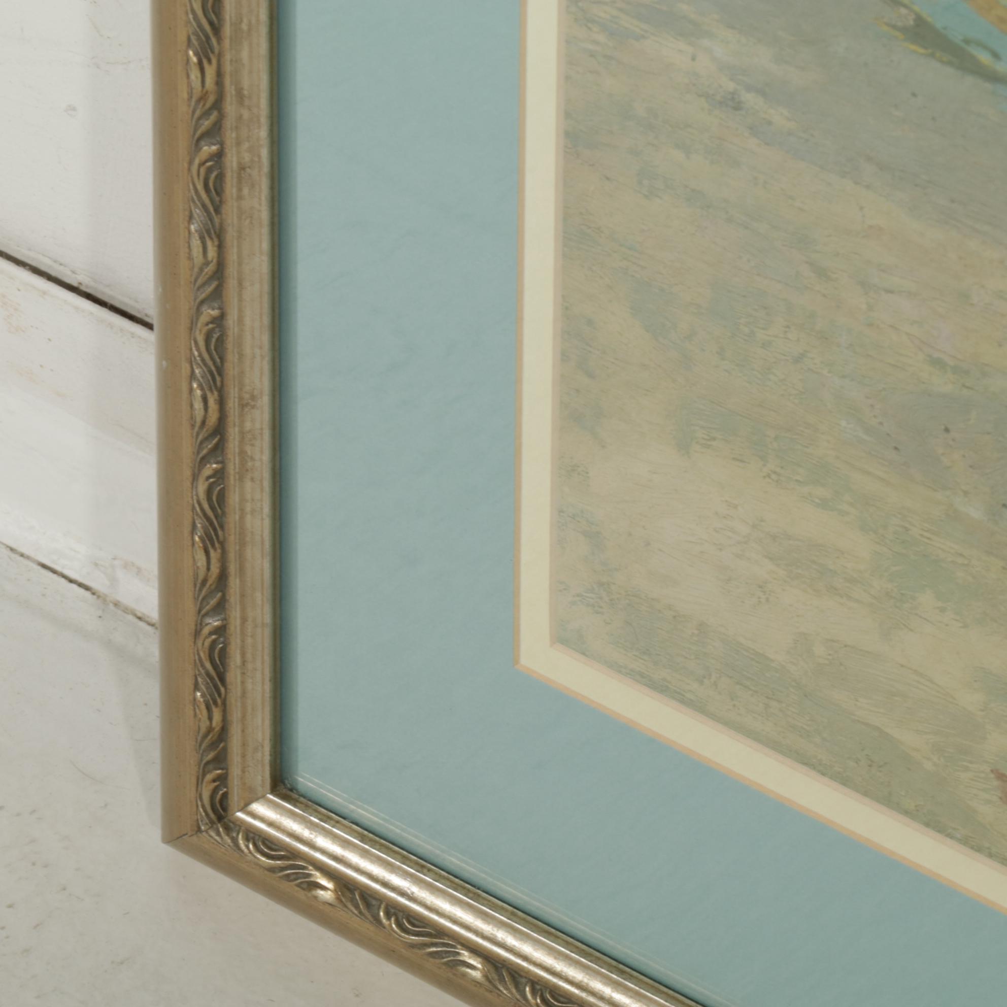 Beach Scene Offset Lithograph After Edward Henry Potthast "A Holiday"