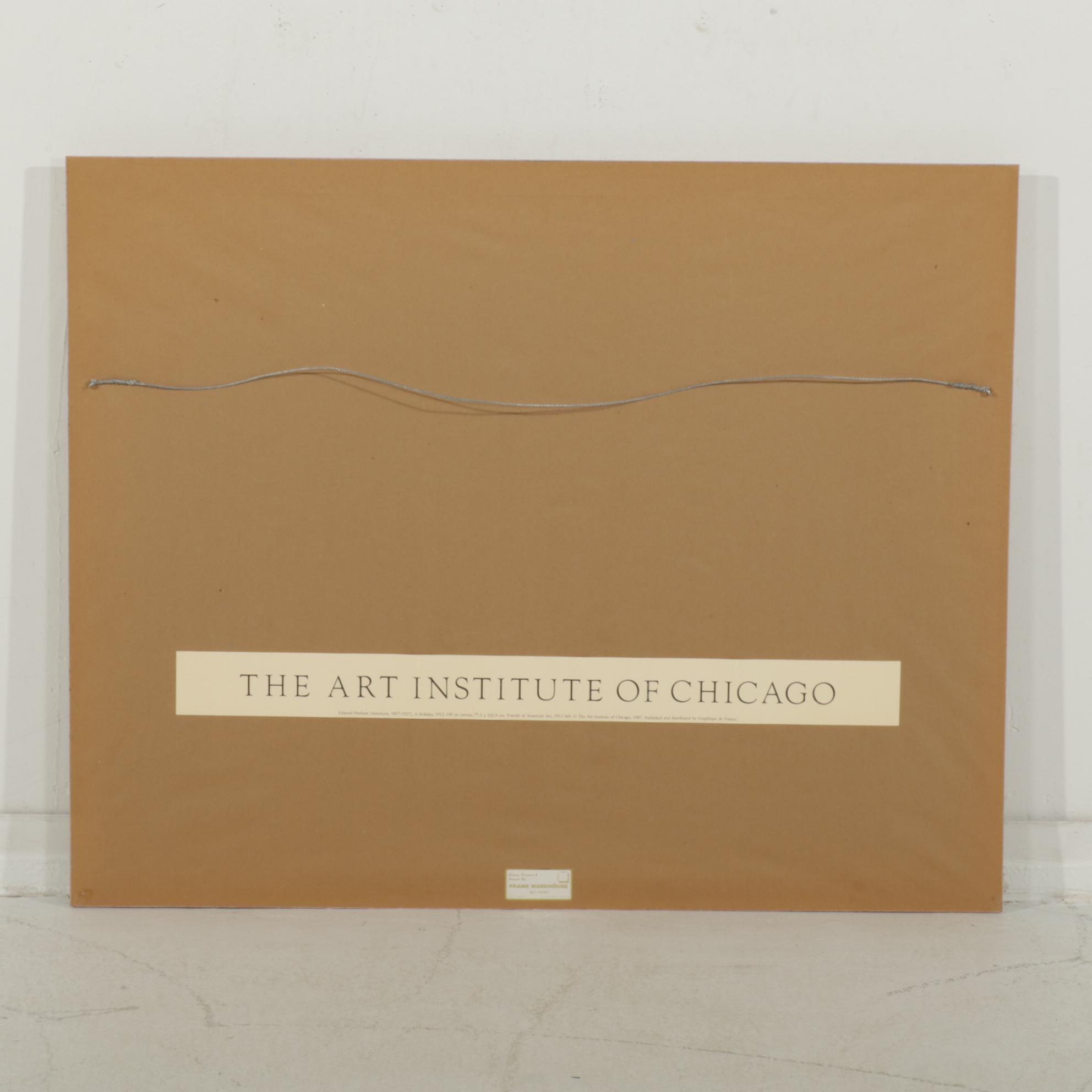 Beach Scene Offset Lithograph After Edward Henry Potthast "A Holiday"