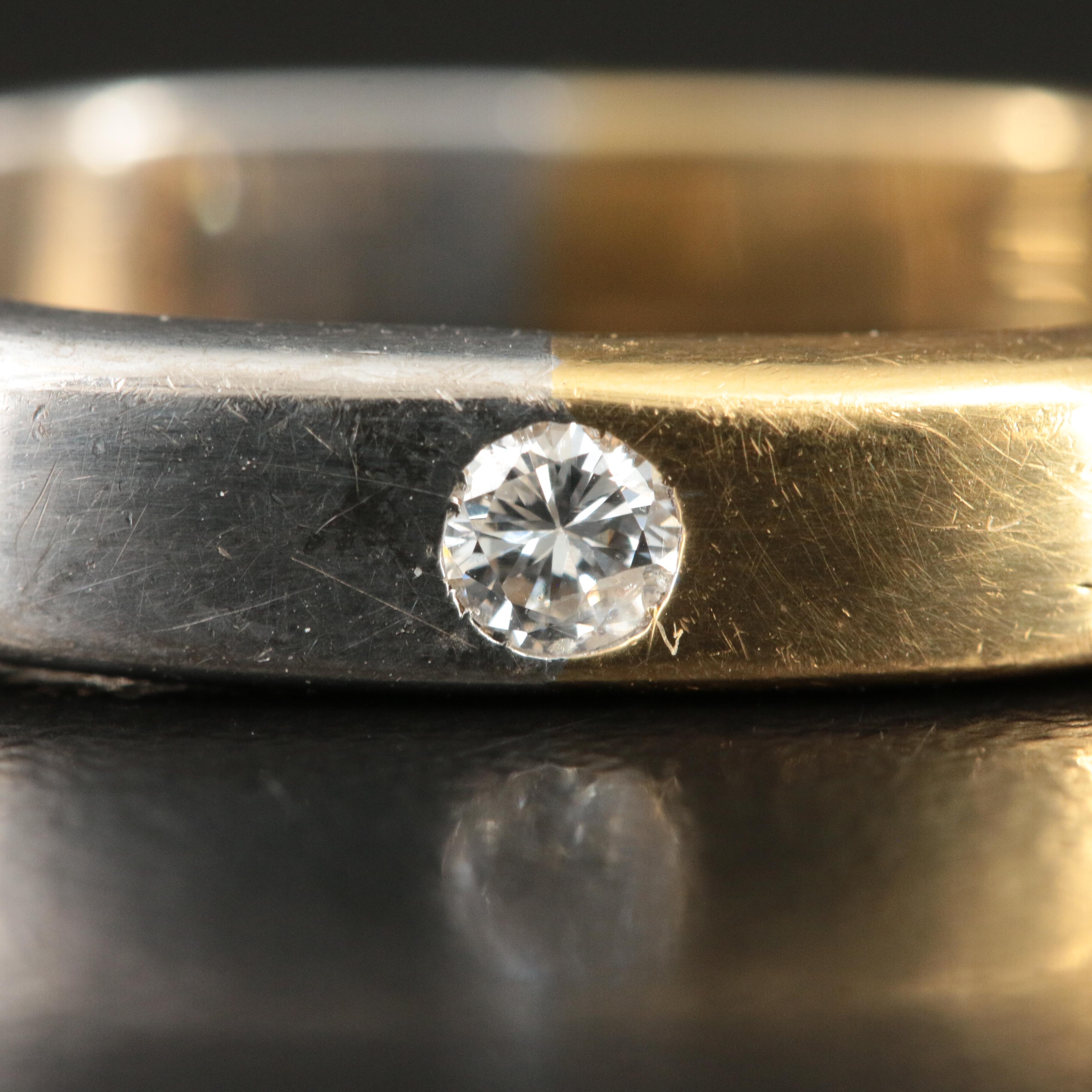 Piaget 18K Two-Tone Ring with Diamond Accent