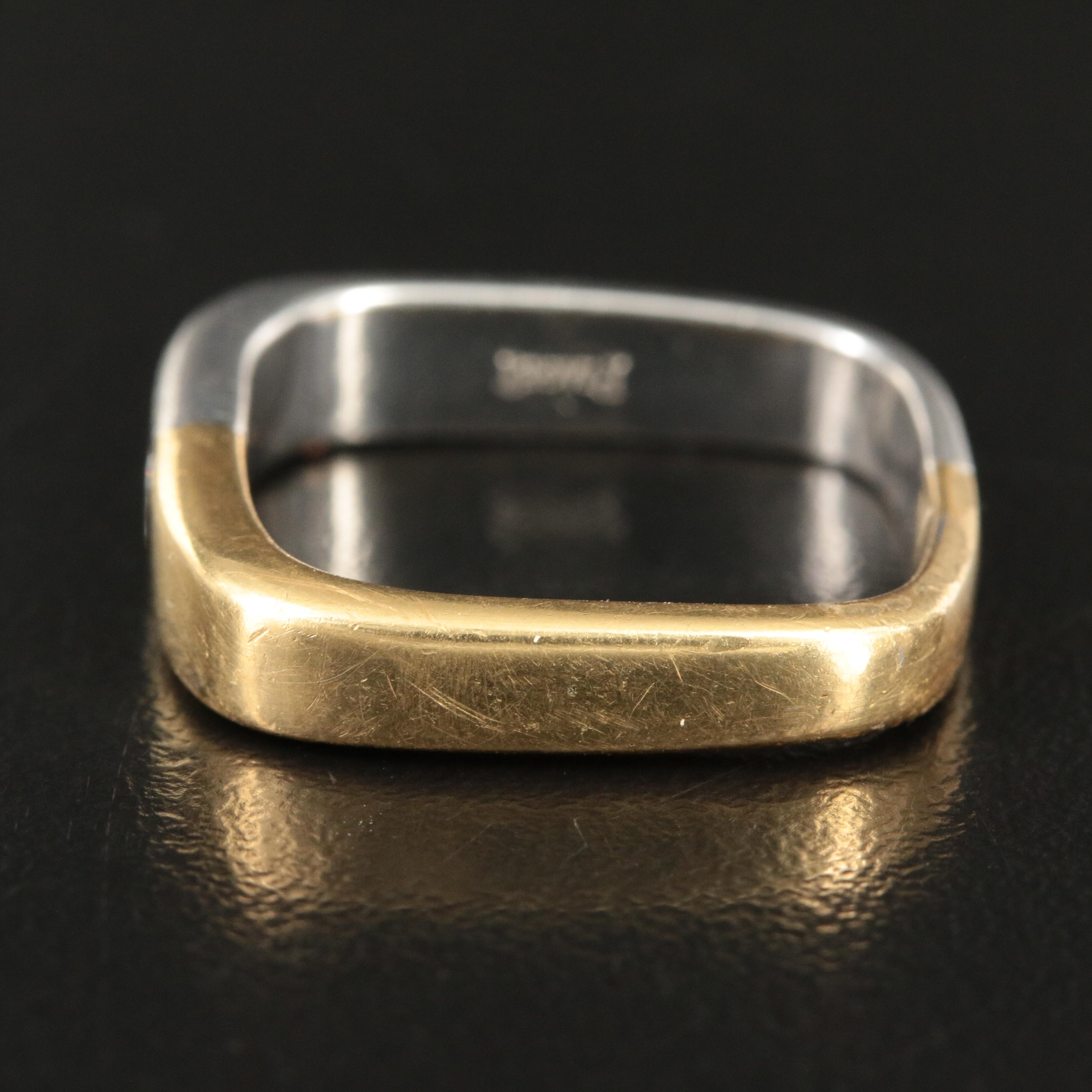 Piaget 18K Two-Tone Ring with Diamond Accent