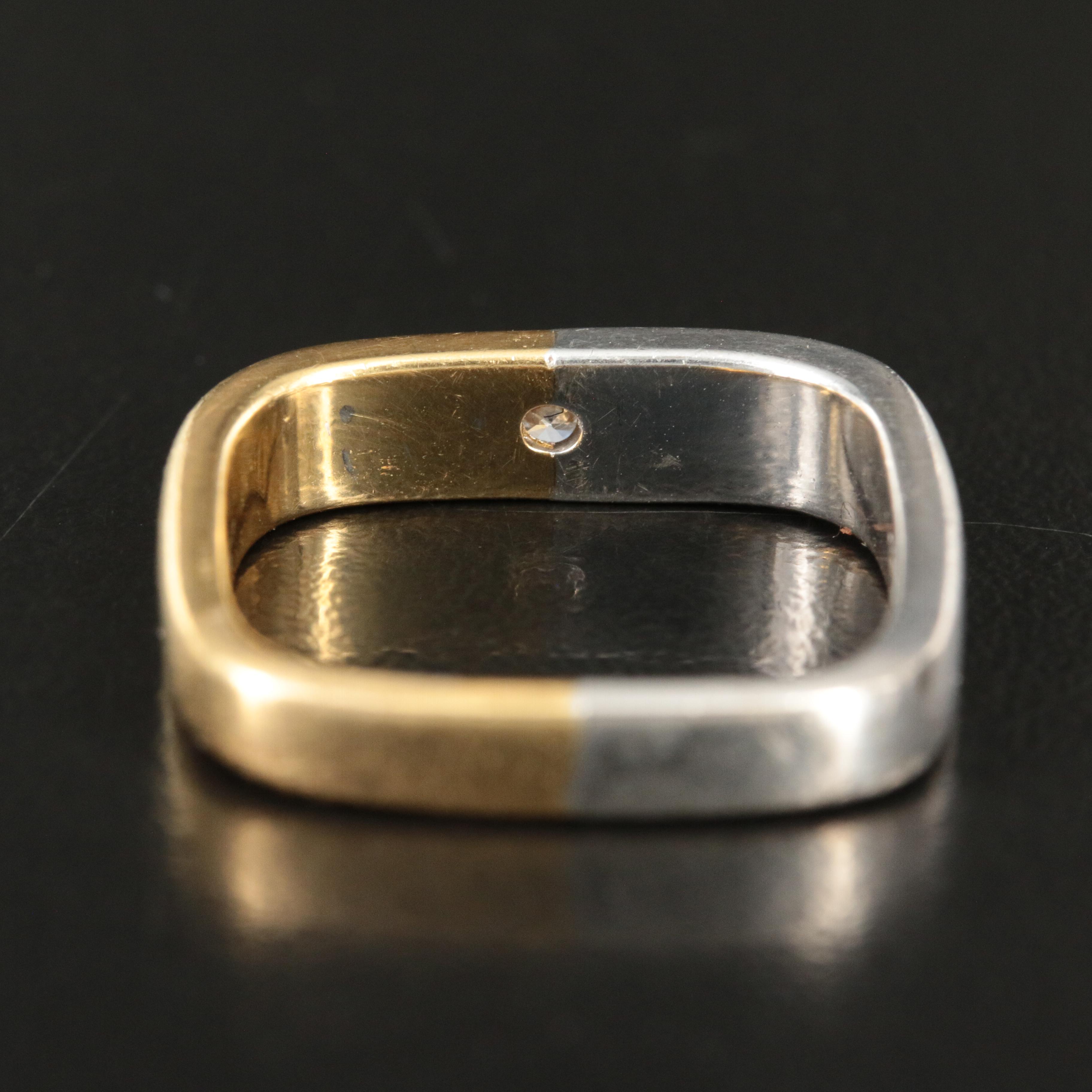 Piaget 18K Two-Tone Ring with Diamond Accent