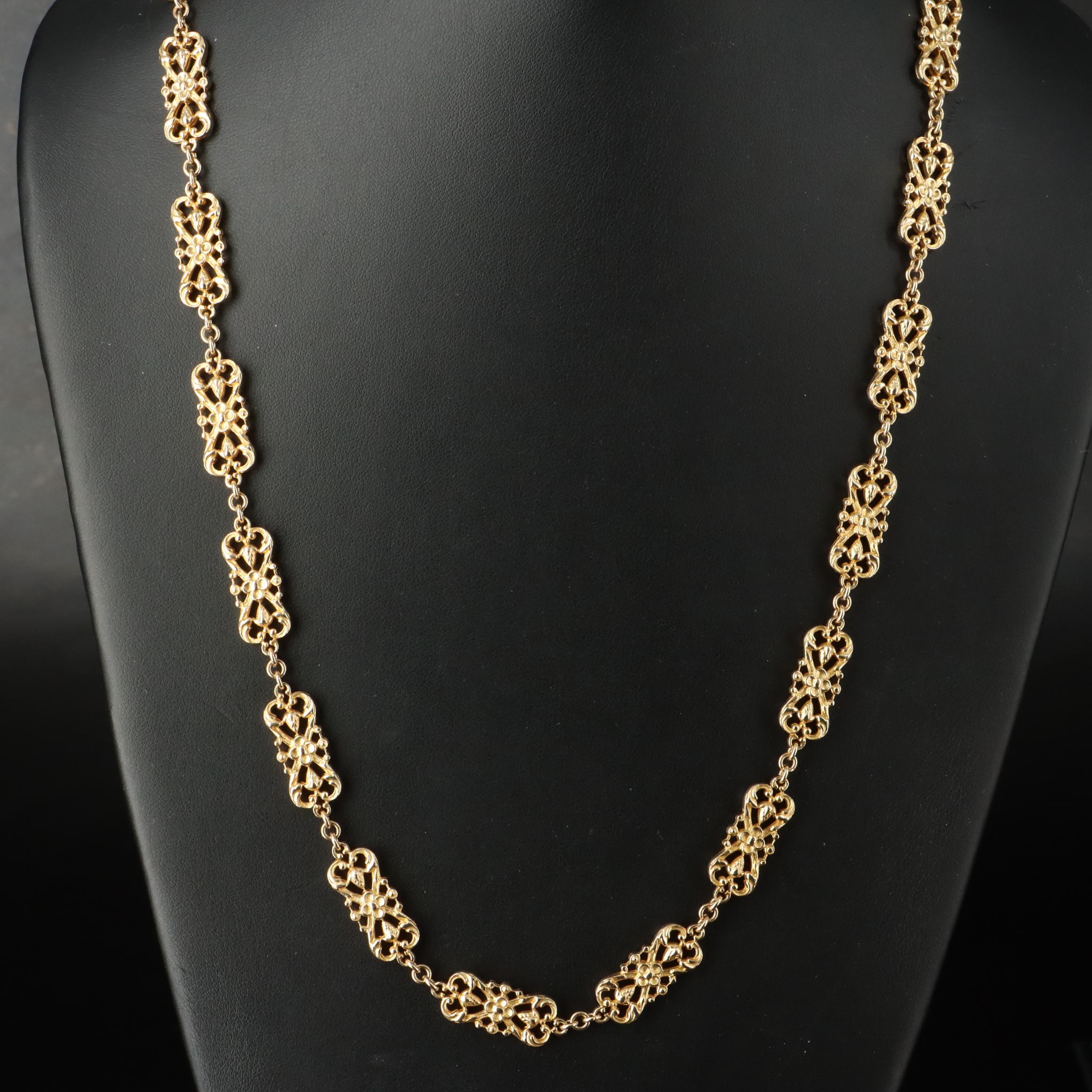 14K Endless Floral Necklace