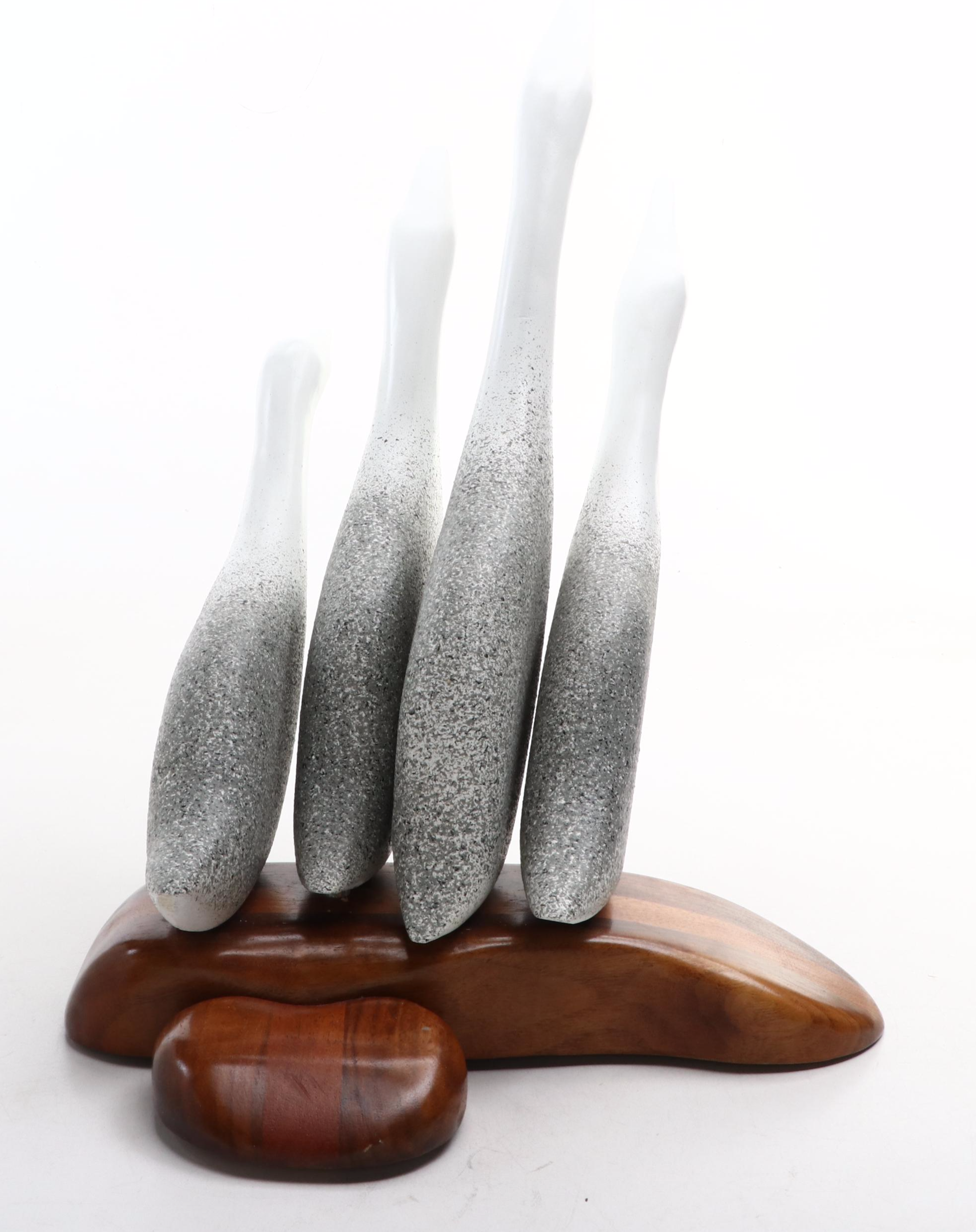 Modernist Wooden Bird Sculpture