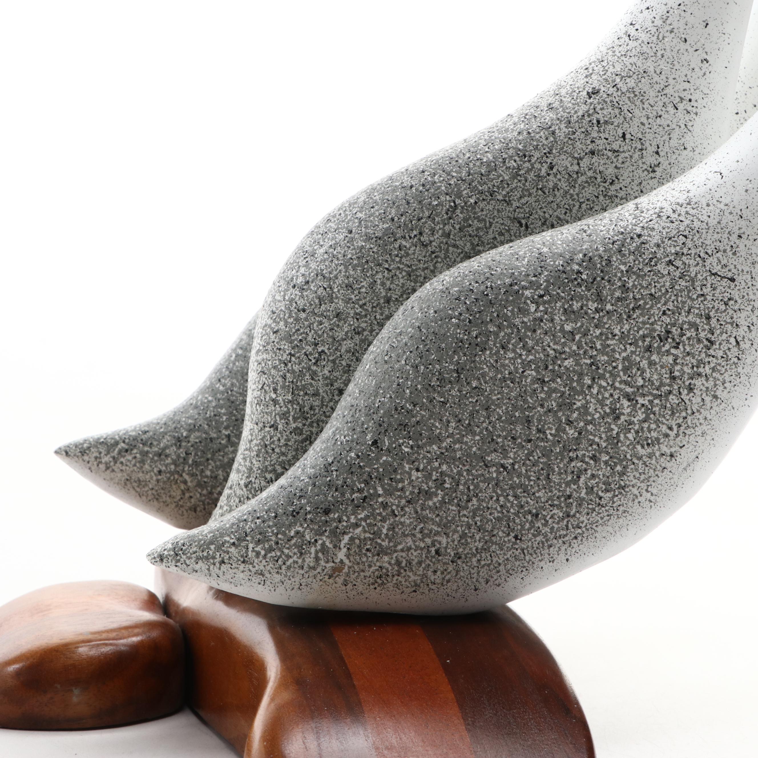 Modernist Wooden Bird Sculpture